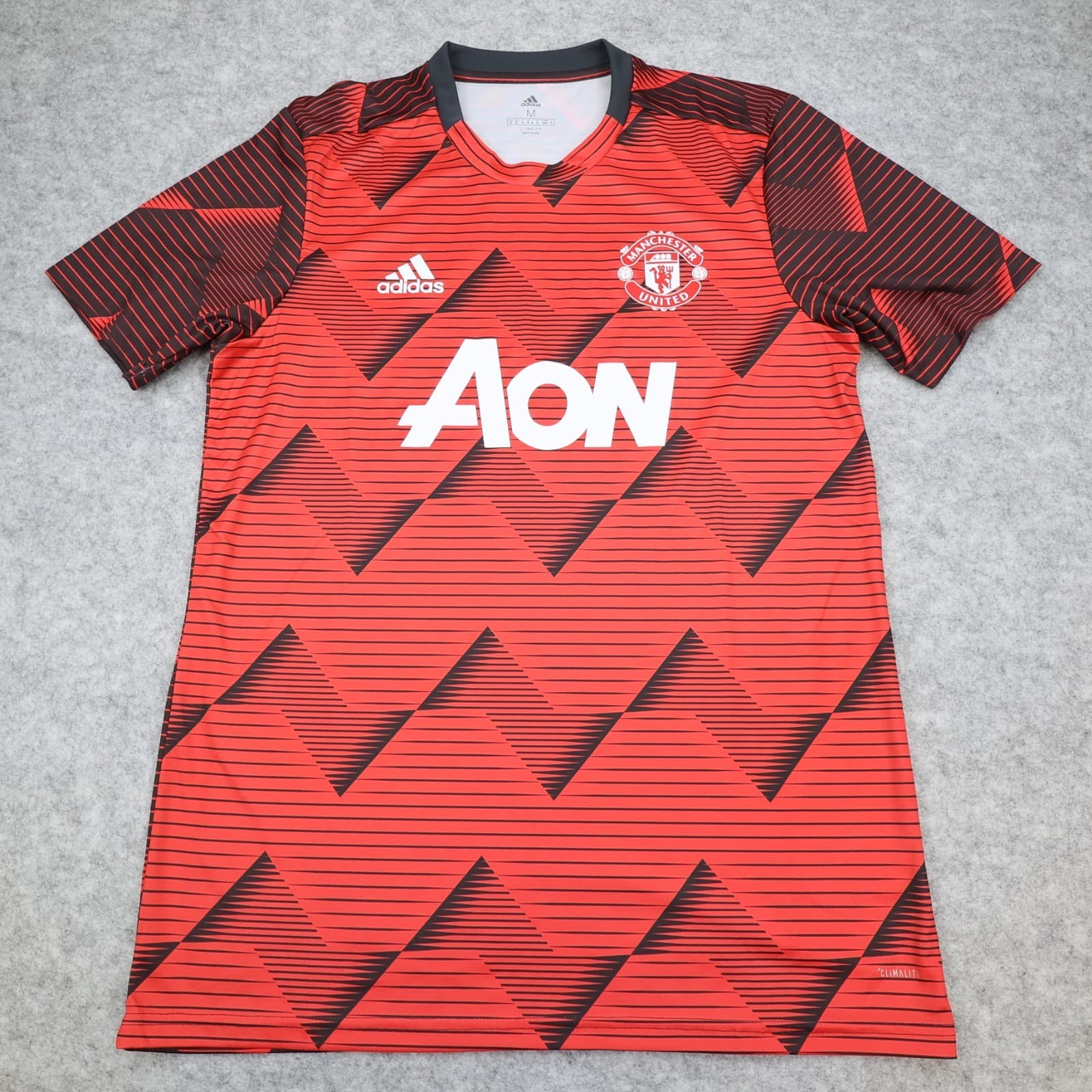 Manchester United Shirt Medium Red Training Kit 2019 2020 Adidas Soccer Jersey
