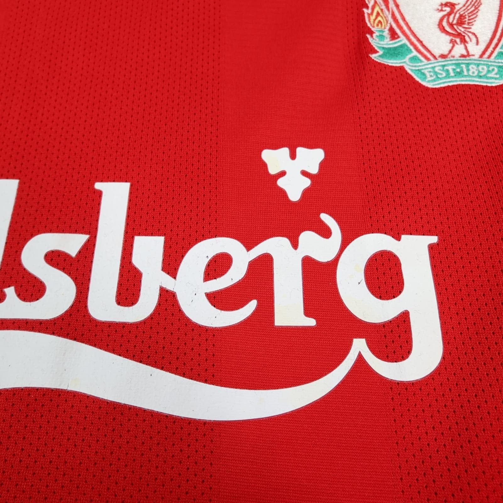 Liverpool Shirt Large Boys Red Home 2008 2010 12-13 Year Adidas Carlsberg Jersey photo 7