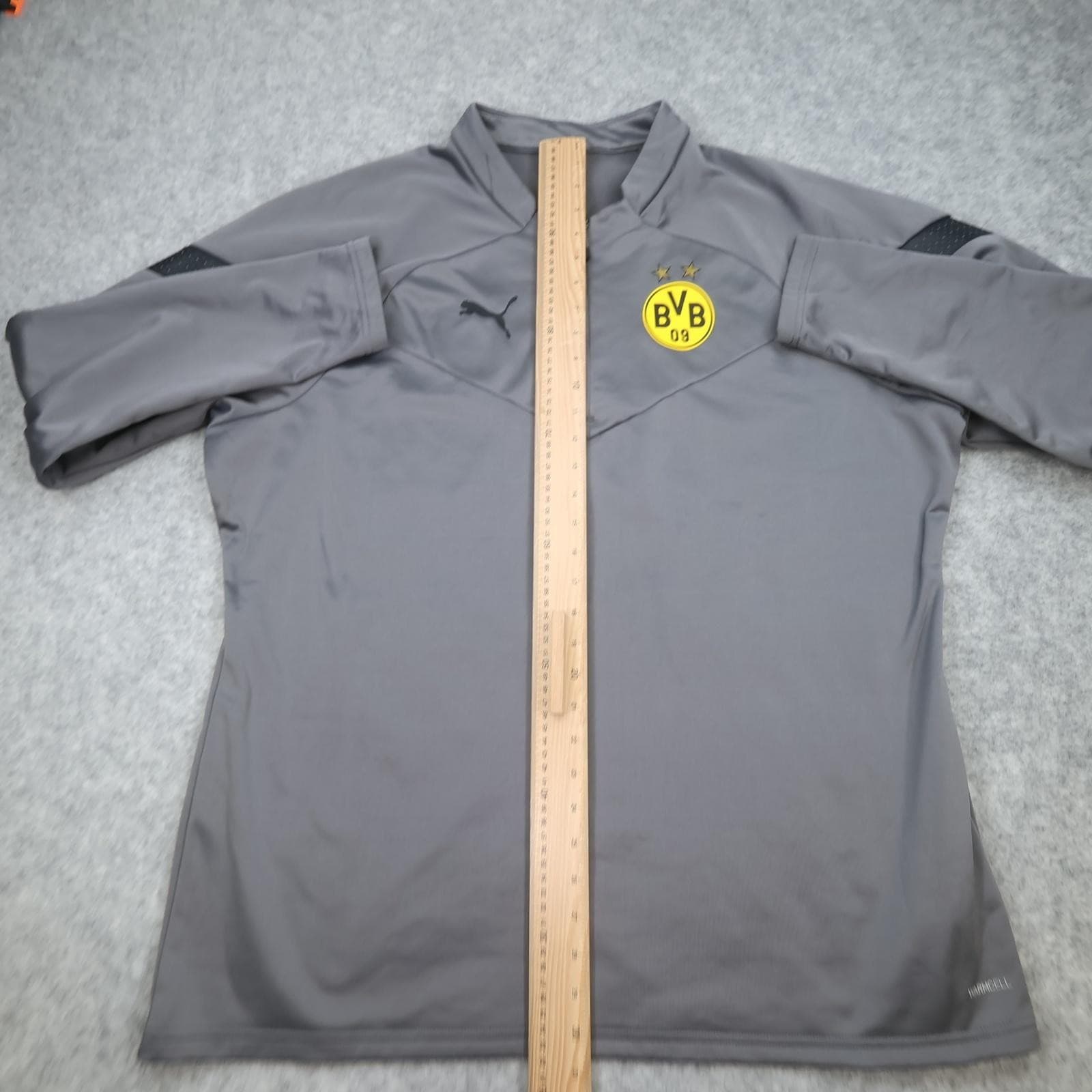 Borussia Dortmund Training Top Mens 2XL Grey Football Puma 1/4 Zip WarmCELL photo 9