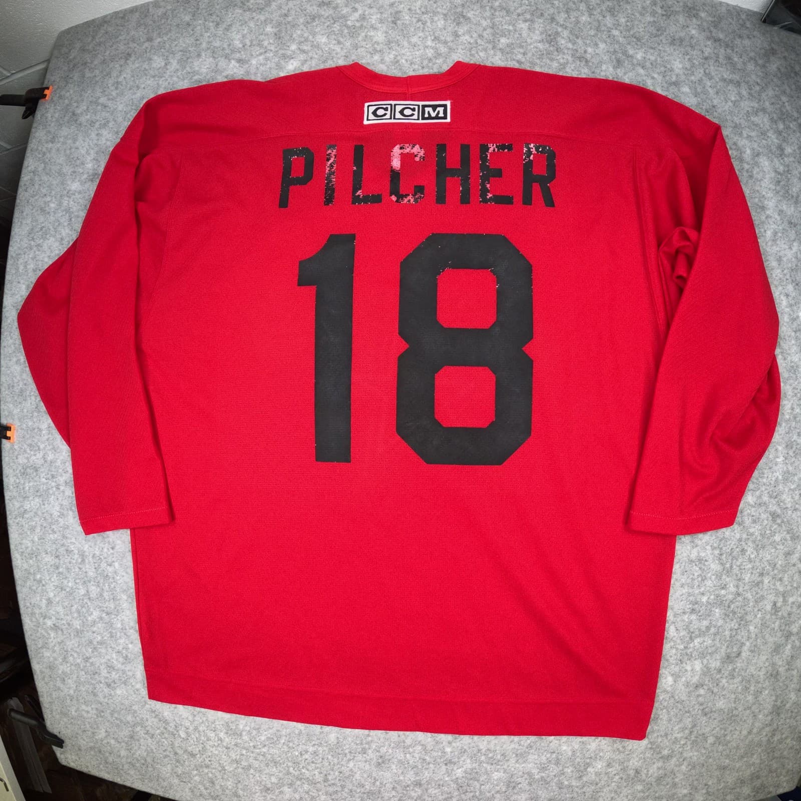Dallas Stars Jersey Large Red CCM Pilcher 18 Long Sleeve Ice Hockey photo 2