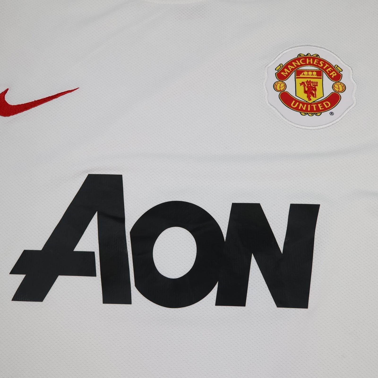 Manchester United Shirt Mens 2XL White Away 2010 2012 Nike Soccer Jersey photo 3