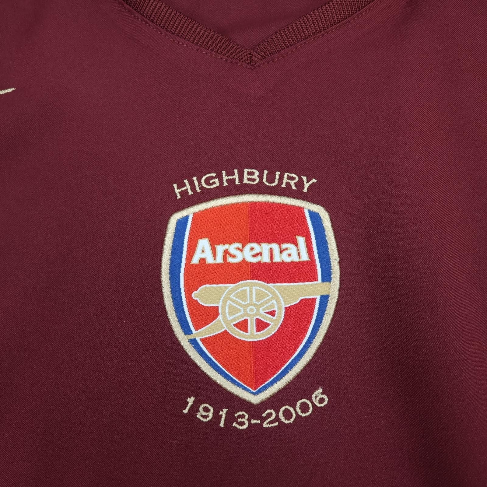 Vintage Arsenal Shirt Mens Medium Red Home 2005 2006 Highbury Nike O2 Pires 7 photo 9