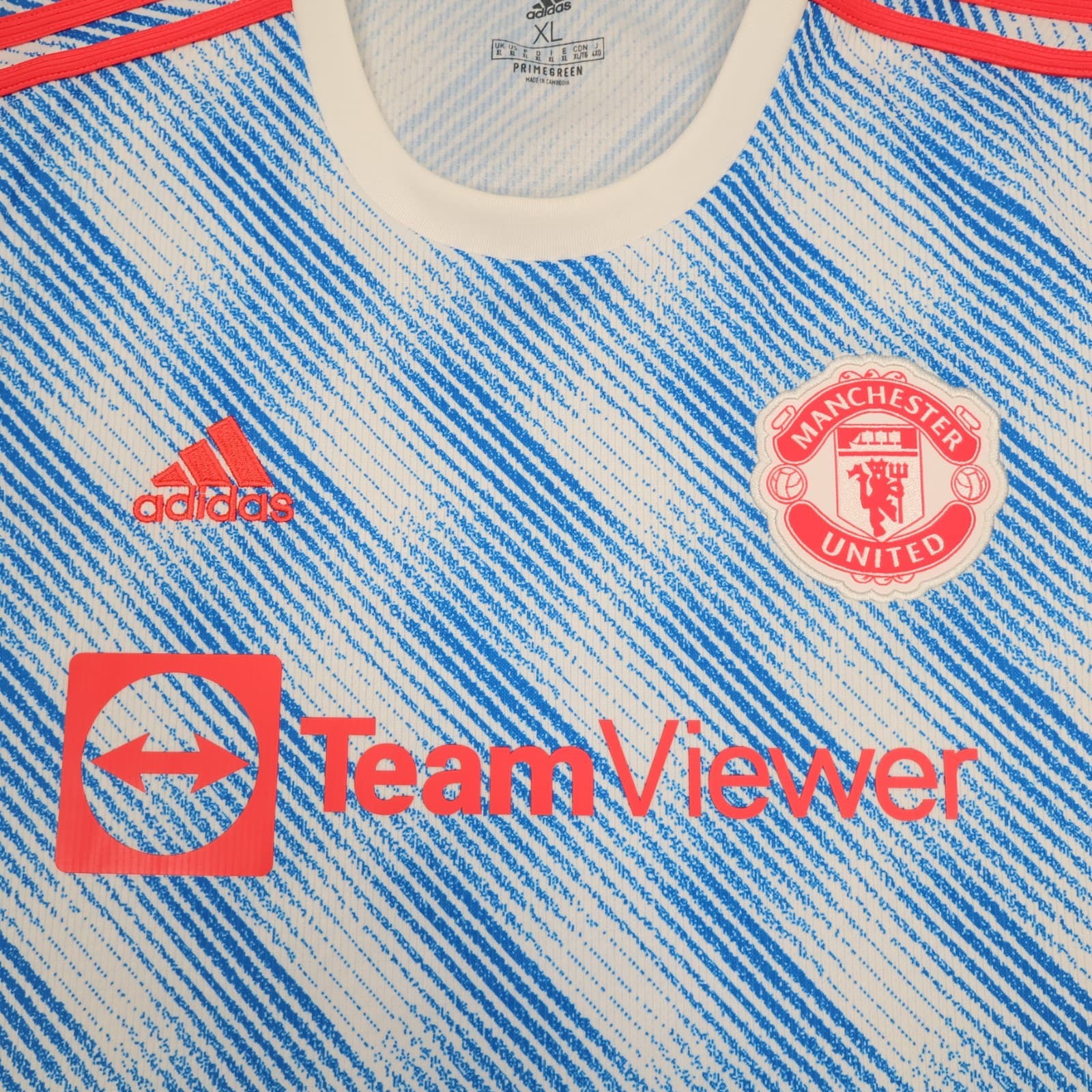 Manchester United Shirt Extra Large Blue Away Kit 2021 2022 Adidas Jersey photo 3