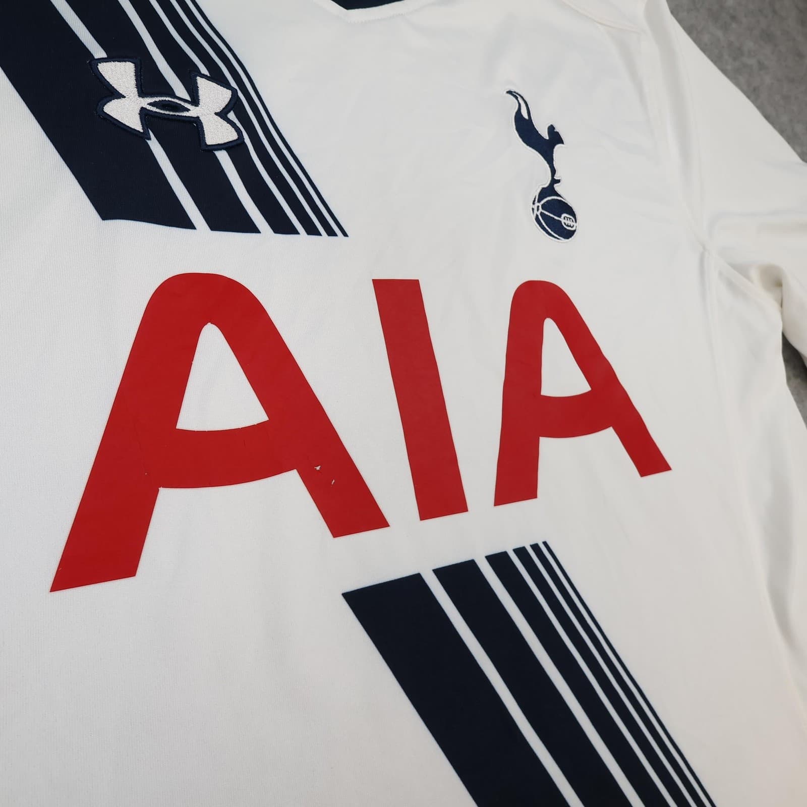 Tottenham Hotspur Shirt Mens Large White Home 2015 2016 Under Armour AIA Jersey photo 8