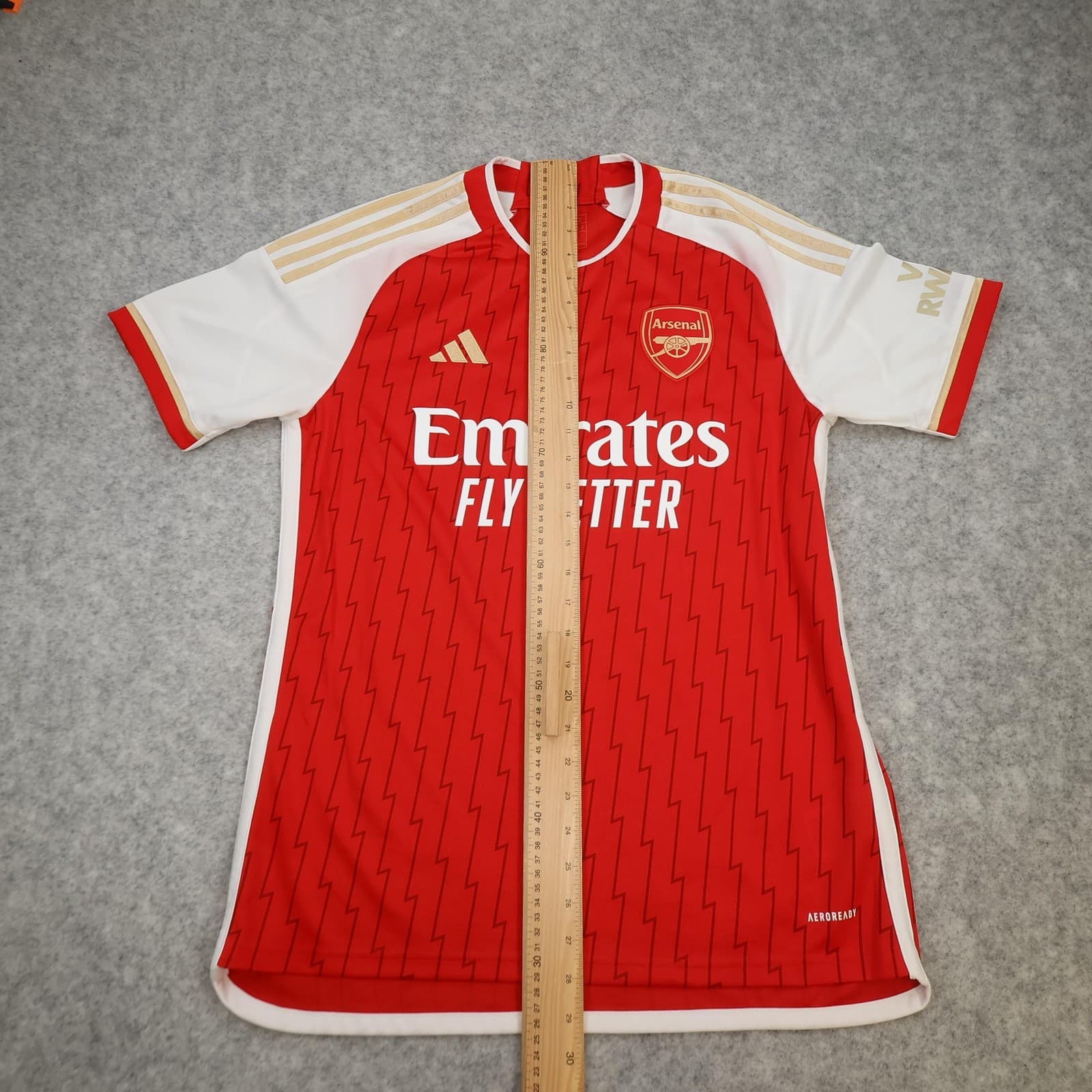 Arsenal Shirt Mens Medium Red Home 2023 2024 Football Adidas Rice 41 Jersey photo 12