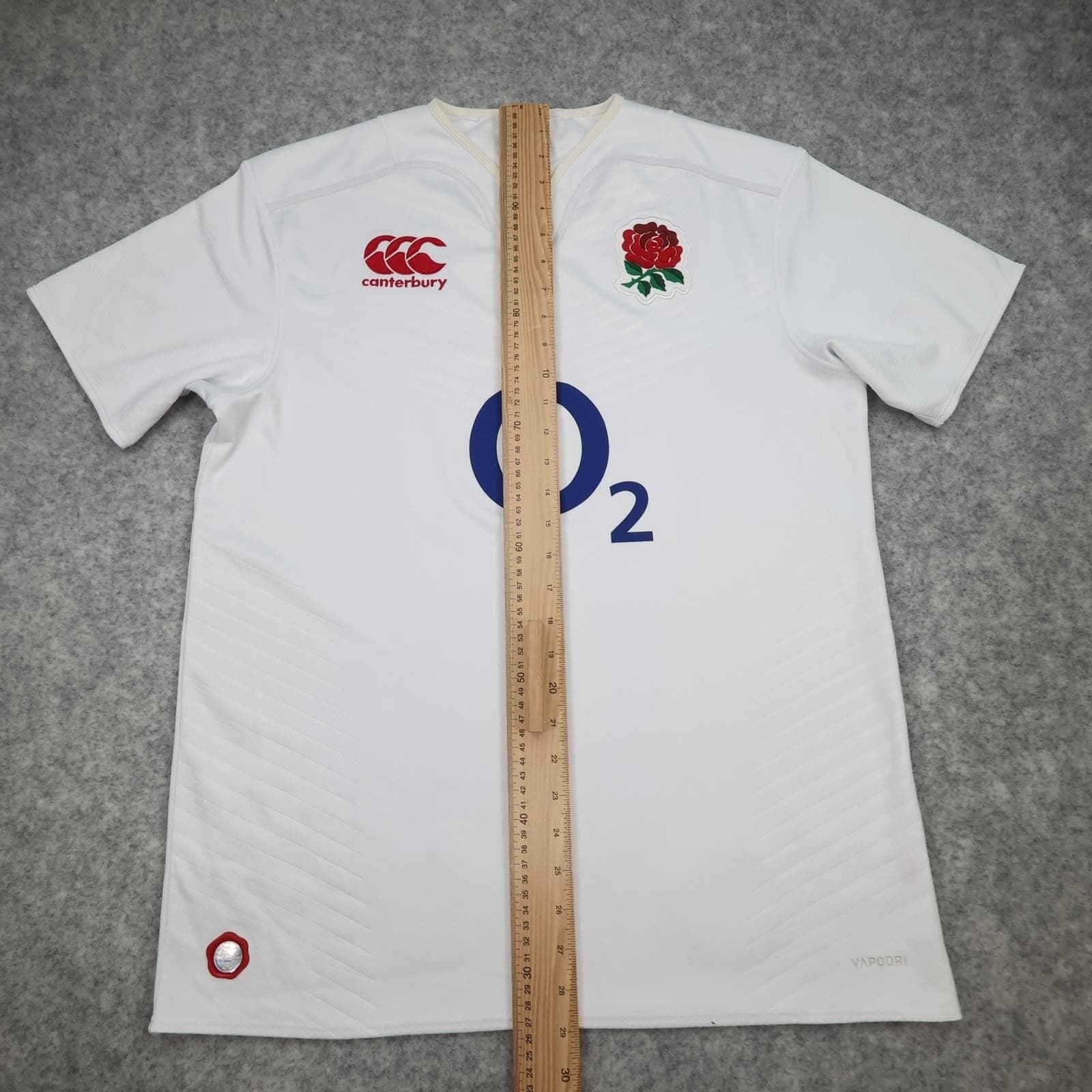 England Rugby Shirt Mens Large White Rugby Union Canterbury O2 Vapodri Jersey photo 11