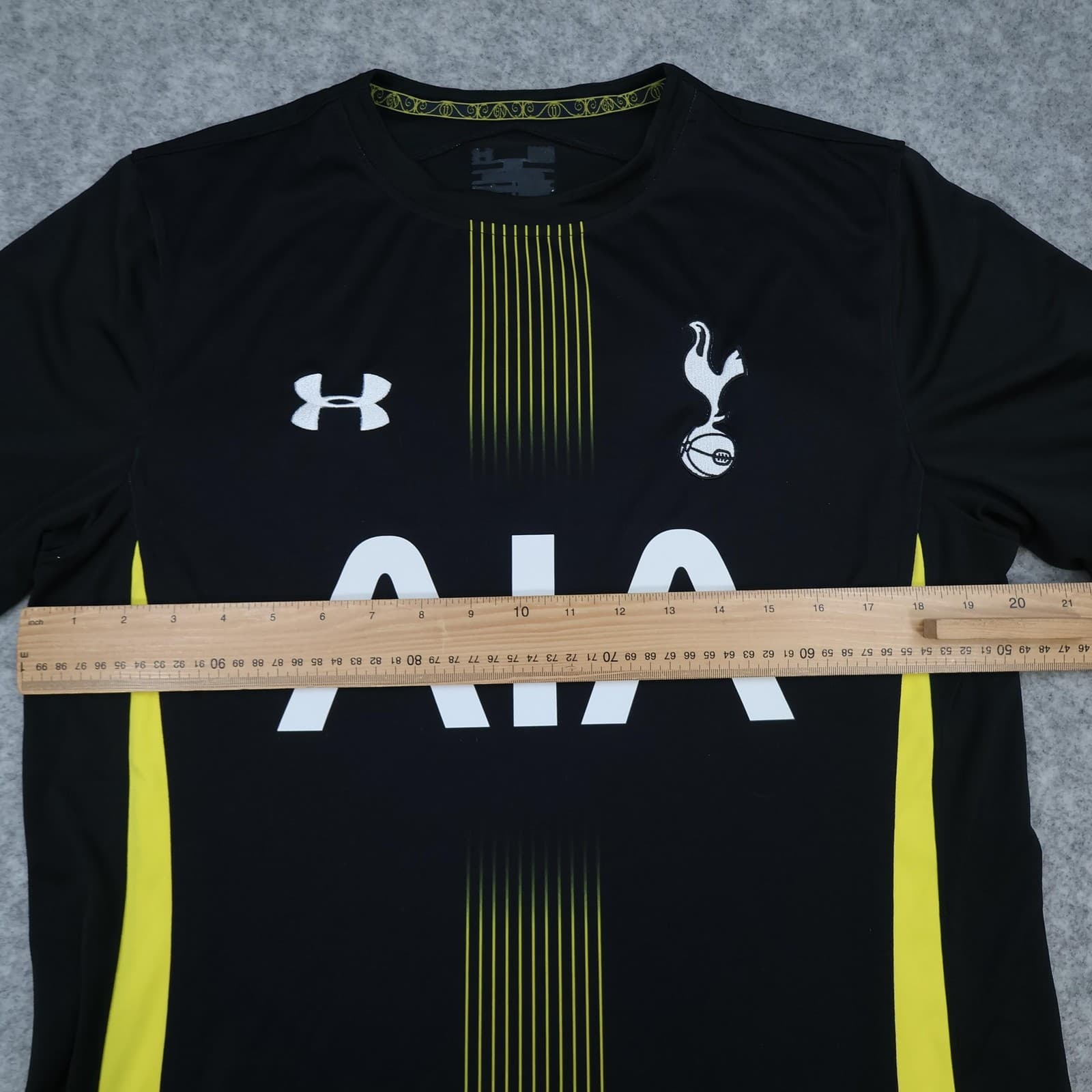Tottenham Hotspur Away Shirt Mens Medium Black 2014 2015 Under Armour AIA photo 12