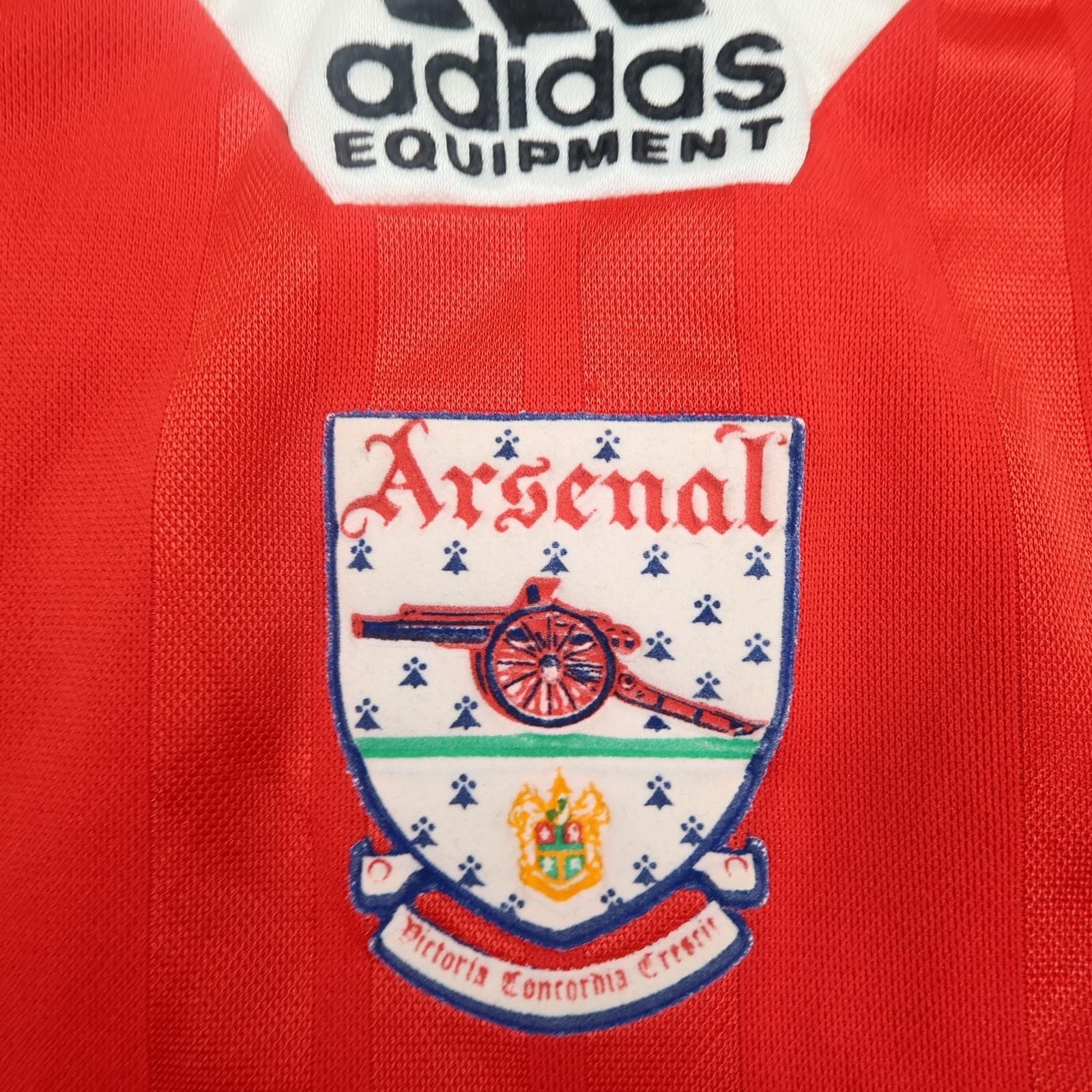 Vintage Arsenal Shirt Mens Medium Red Home 1992 1994 Adidas JVC Jersey UK photo 4