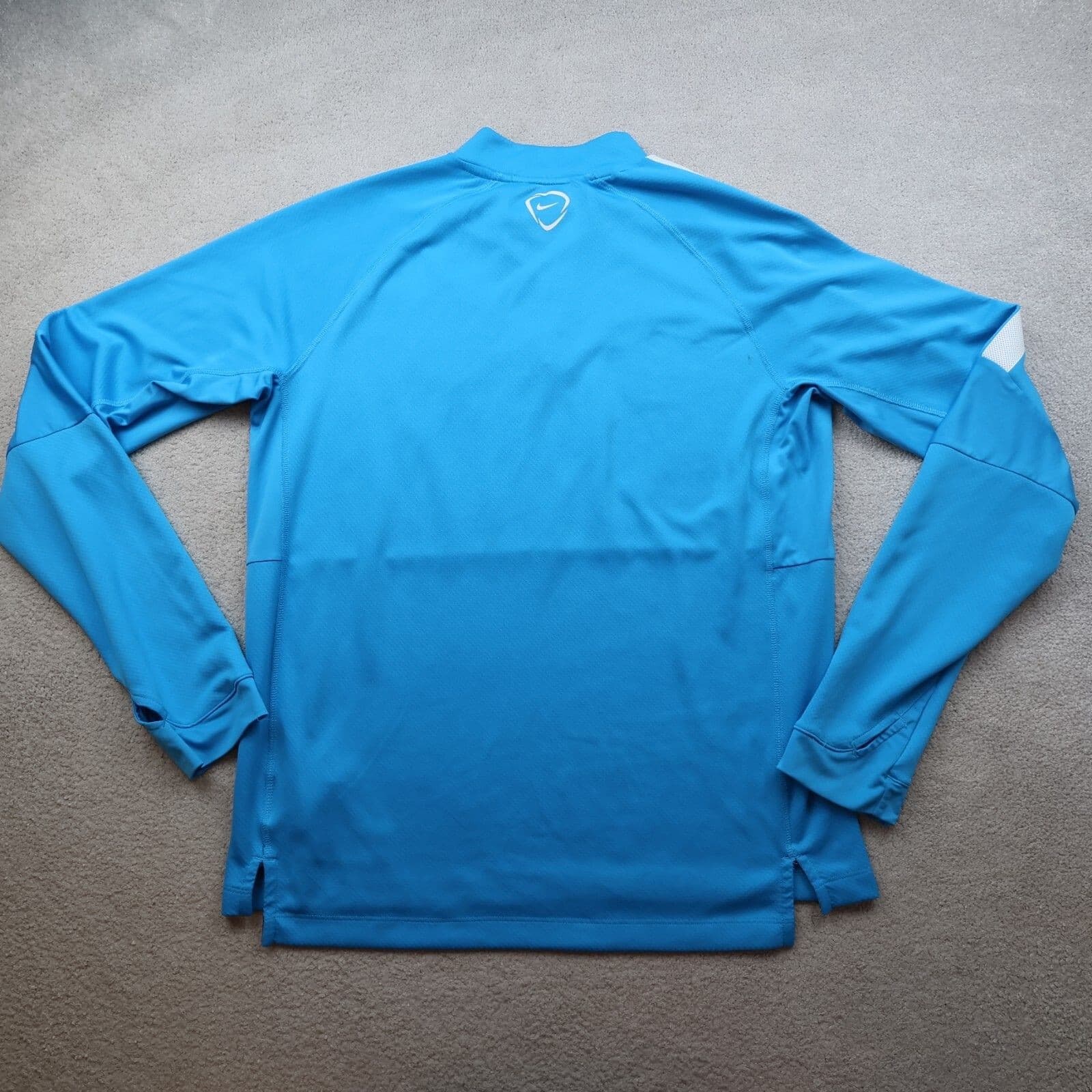 Manchester City Jumper Large Blue Tracksuit Pullover 2014 2015 1/4 Zip Nike photo 2