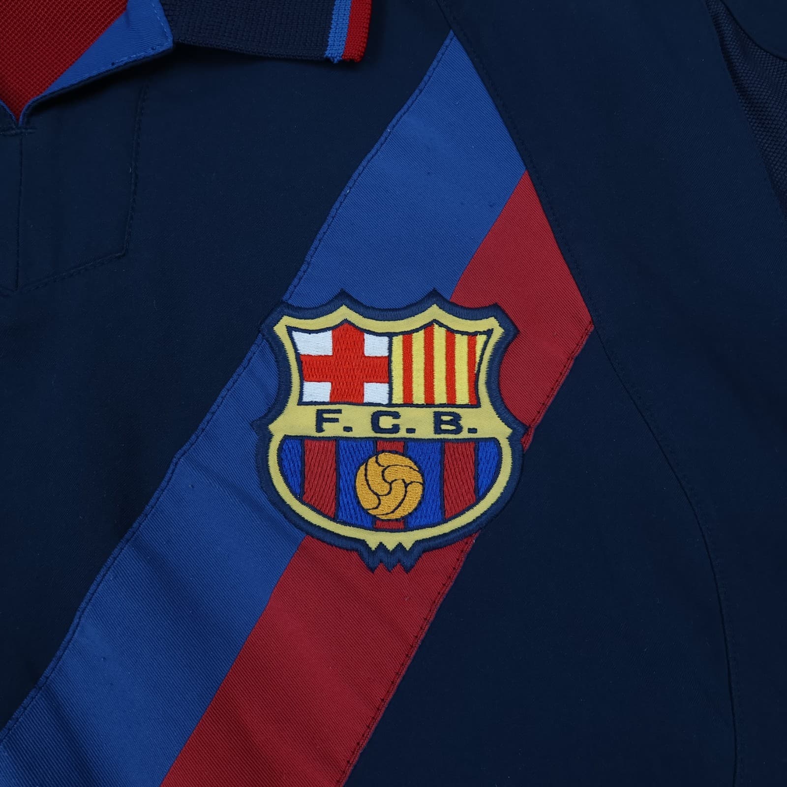 Vintage Barcelona Shirt Extra Large Navy Away Kit 2002 2003 Nike Soccer Jersey photo 3