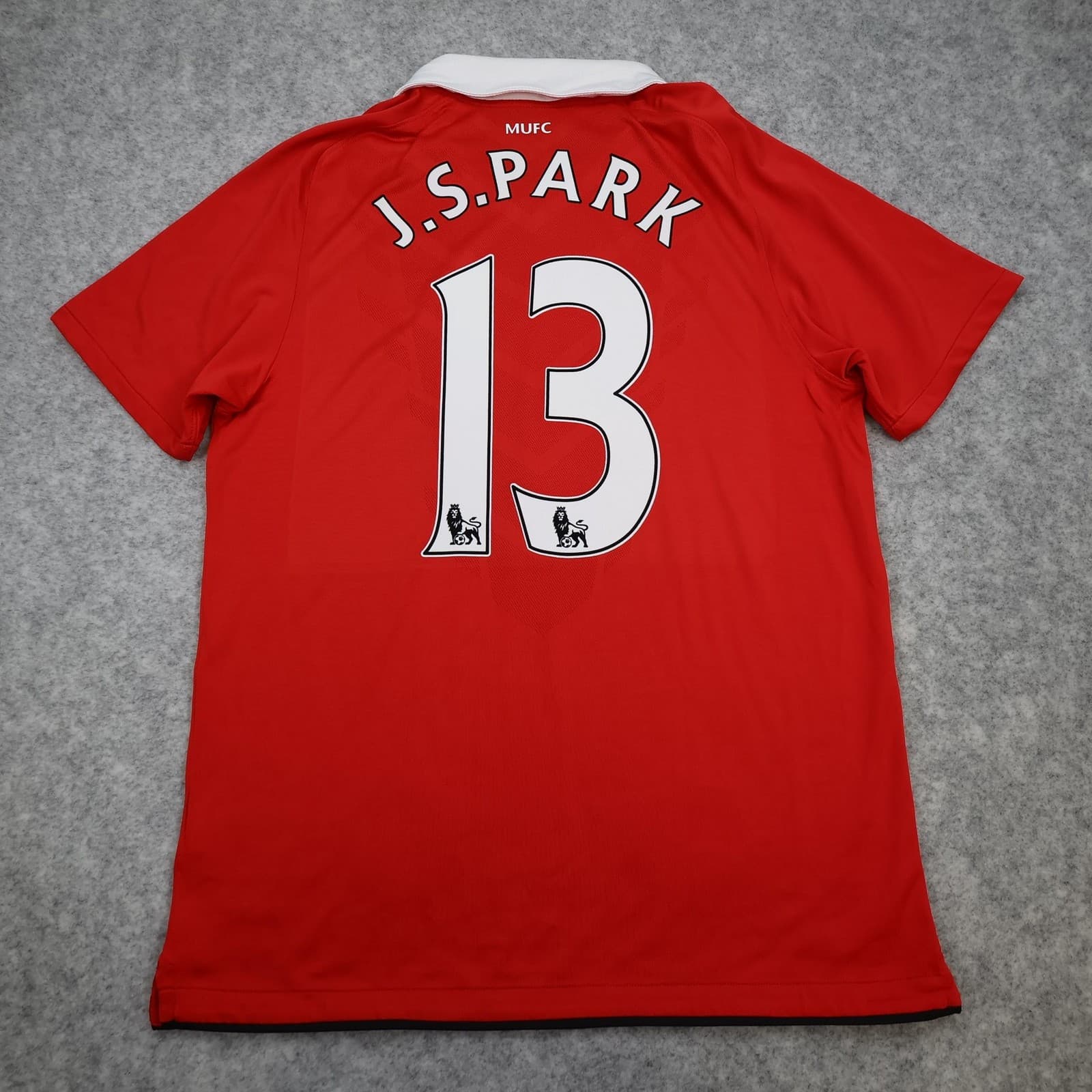 Manchester United Shirt Mens Medium Red Home EPL 2010 2011 Nike AON JS Park 13