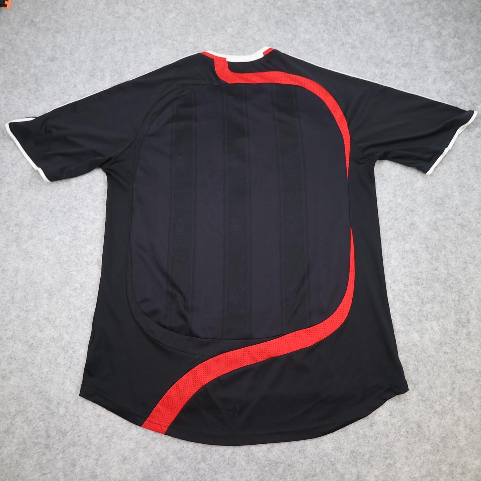 Liverpool Shirt Mens Large Black 2007 2008 Third Adidas Carlsberg Jersey photo 2