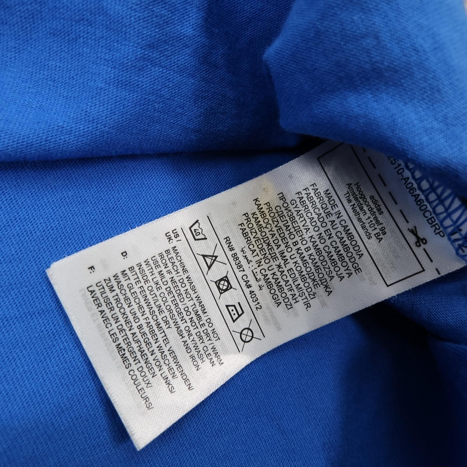 Italy Home Shirt Mens Small Blue 2022 Football Adidas Italia FIGC Top Jersey photo 7