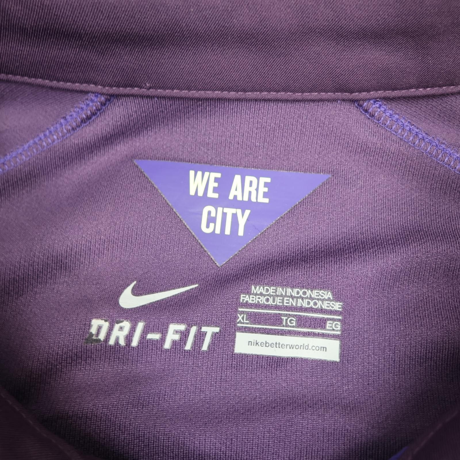 Manchester City Shirt Mens XL Purple 3rd Kit 2014 2015 Football Nike Aguero 16 photo 7