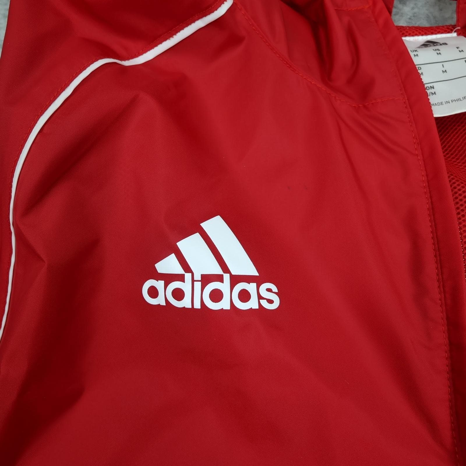 Bayern Munich Jacket Mens Medium Red 2017 2018 Adidas Rain Full Zip Top photo 4
