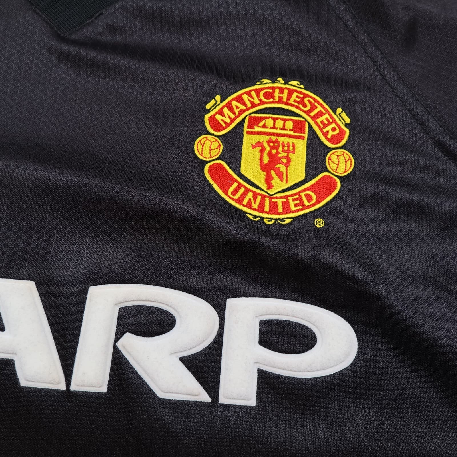 Vintage Manchester United Shirt Extra Large Black Third Kit 1998 99 Jersey 90s photo 5