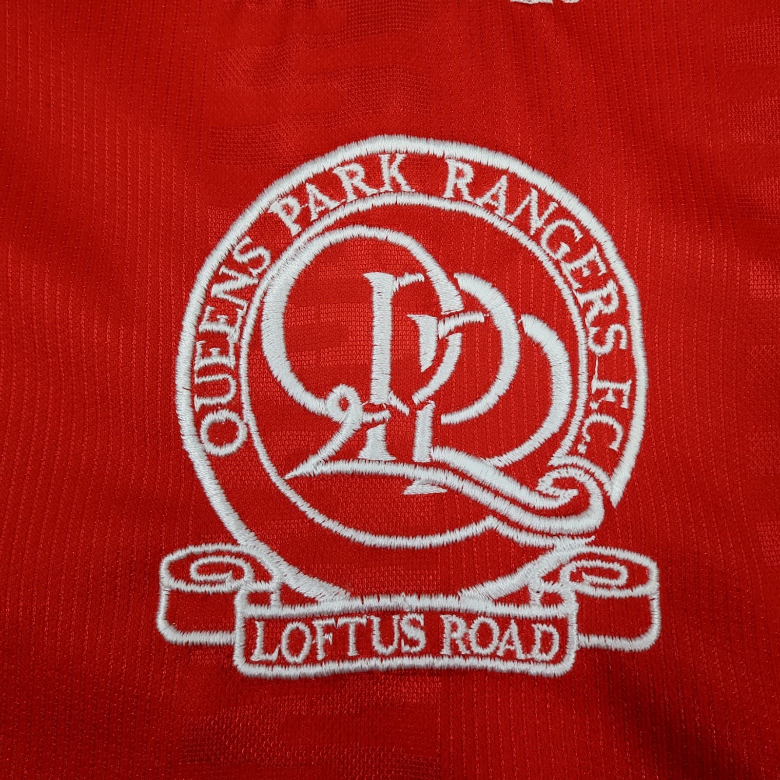 Vintage QPR Away Shirt Extra Large Red 1996 1997 Soccer Jersey Ericsson photo 5
