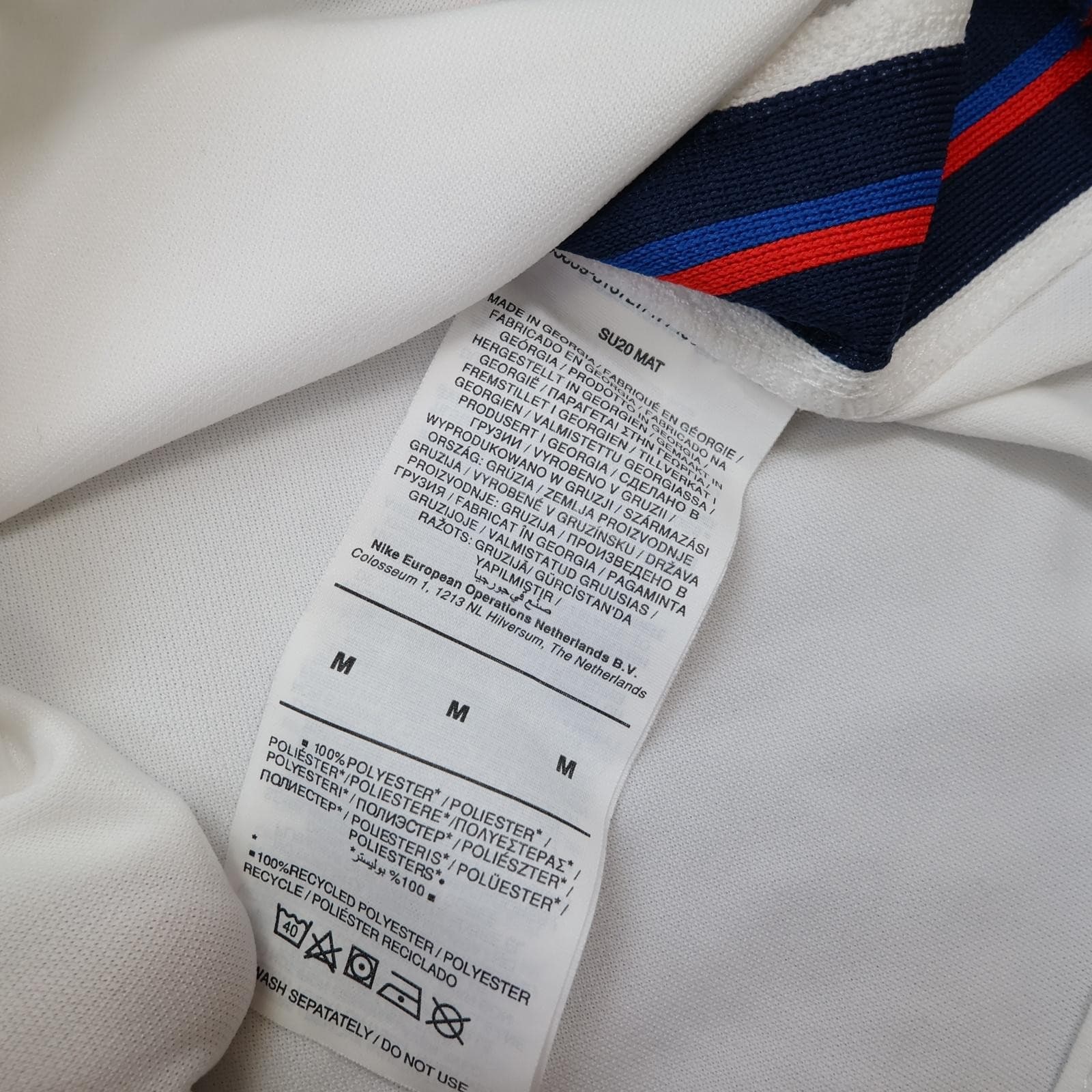 England Home Shirt Mens Medium White 2020 2021 Nike Dri Fit Mount 19 Jersey photo 8