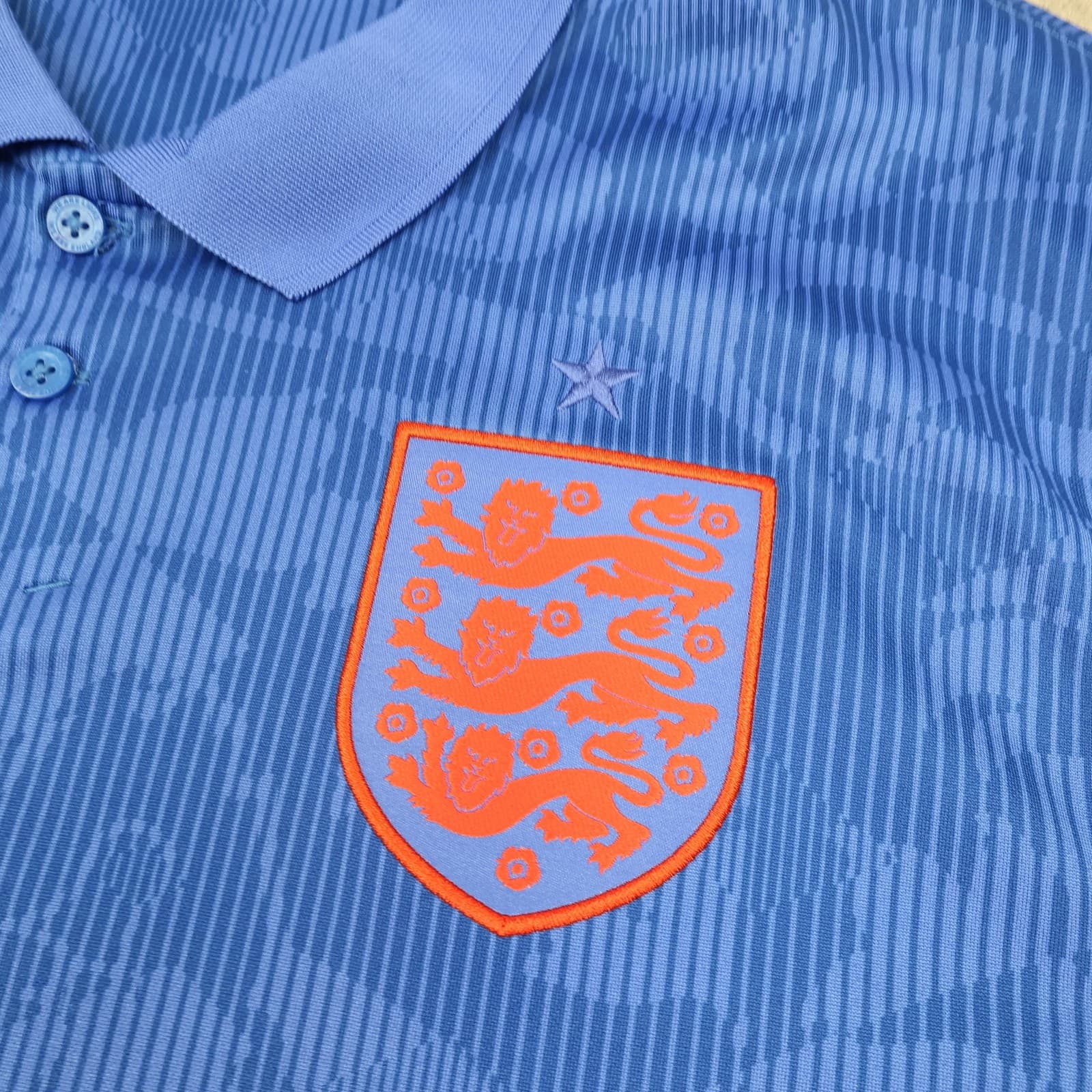 England Shirt Mens Large Blue Away Kit 2020 2021 Nike Dri Fit Soccer Jersey photo 4