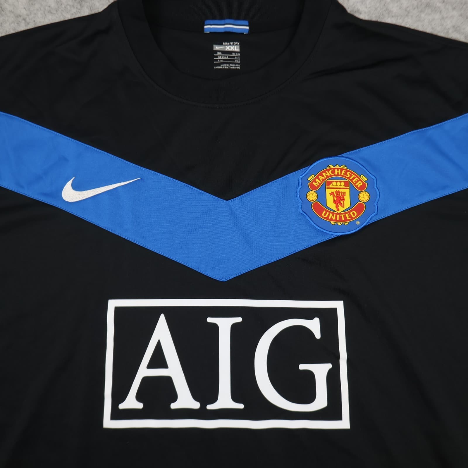 Manchester United Shirt 2XL Black Away Kit 2009 2010 Nike Jersey Paul Scholes photo 5