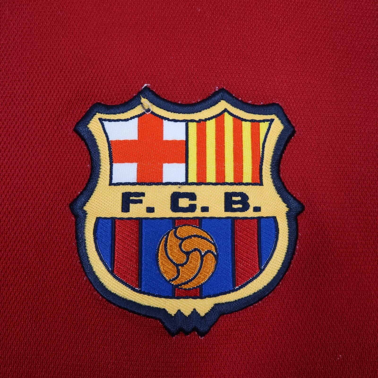 Vintage Barcelona Shirt Medium Red Home Kit 1998 2000 Nike Soccer Jersey photo 6