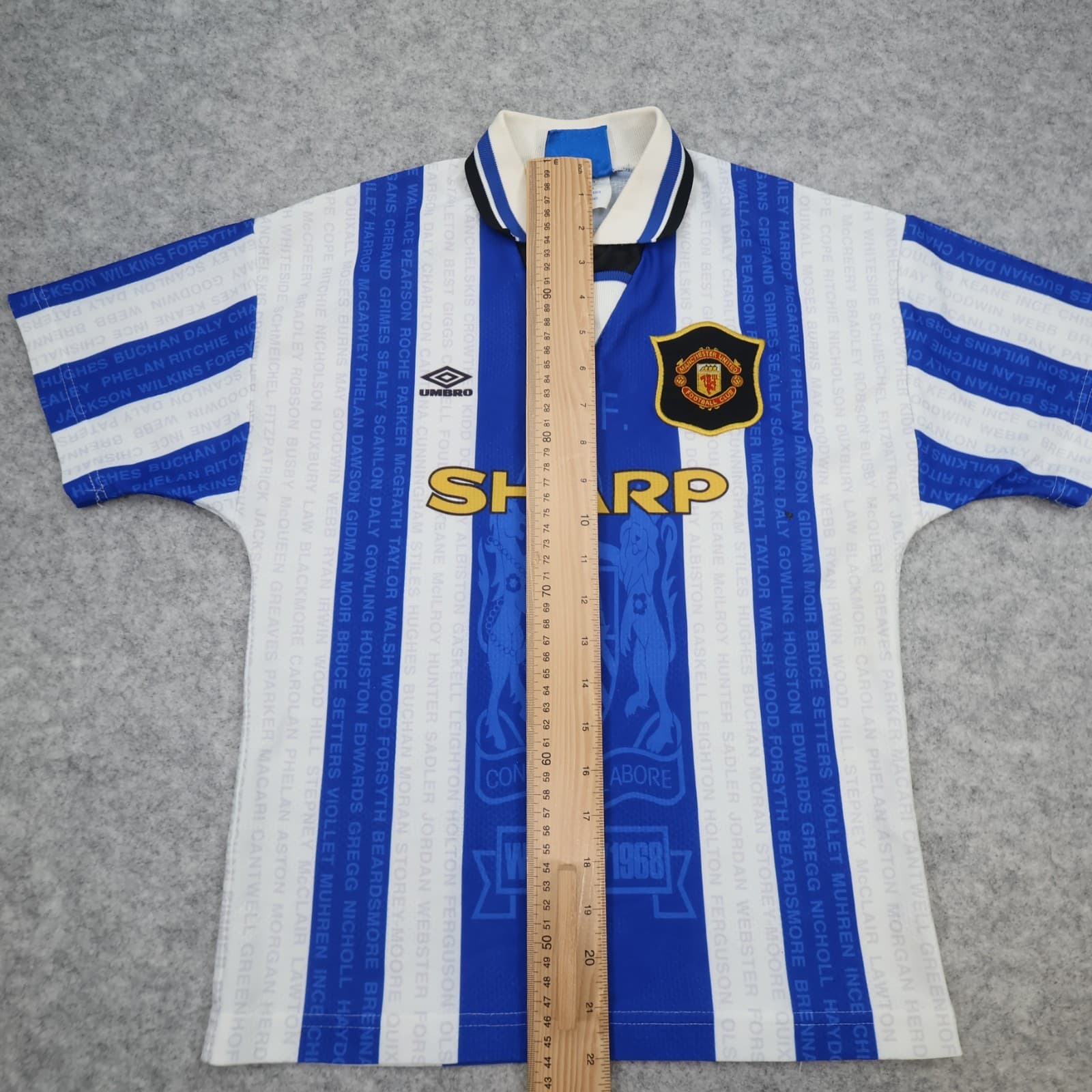 Vintage Manchester United Third Shirt Kids Large Boys 1994 1996 Umbro Jersey photo 12