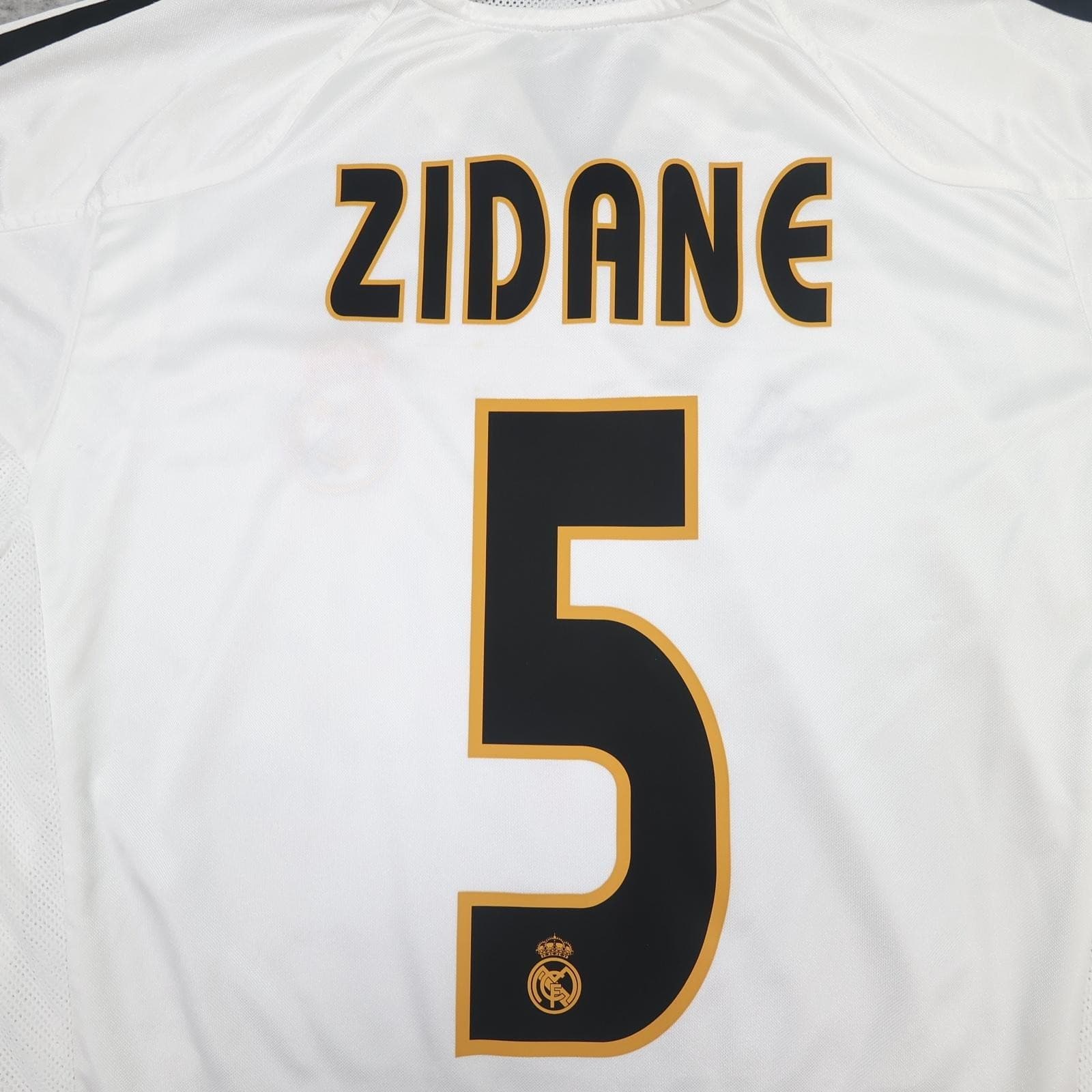 Vintage Real Madrid Shirt Mens Medium White 2004 2005 Football Adidas Zidane 5 photo 3