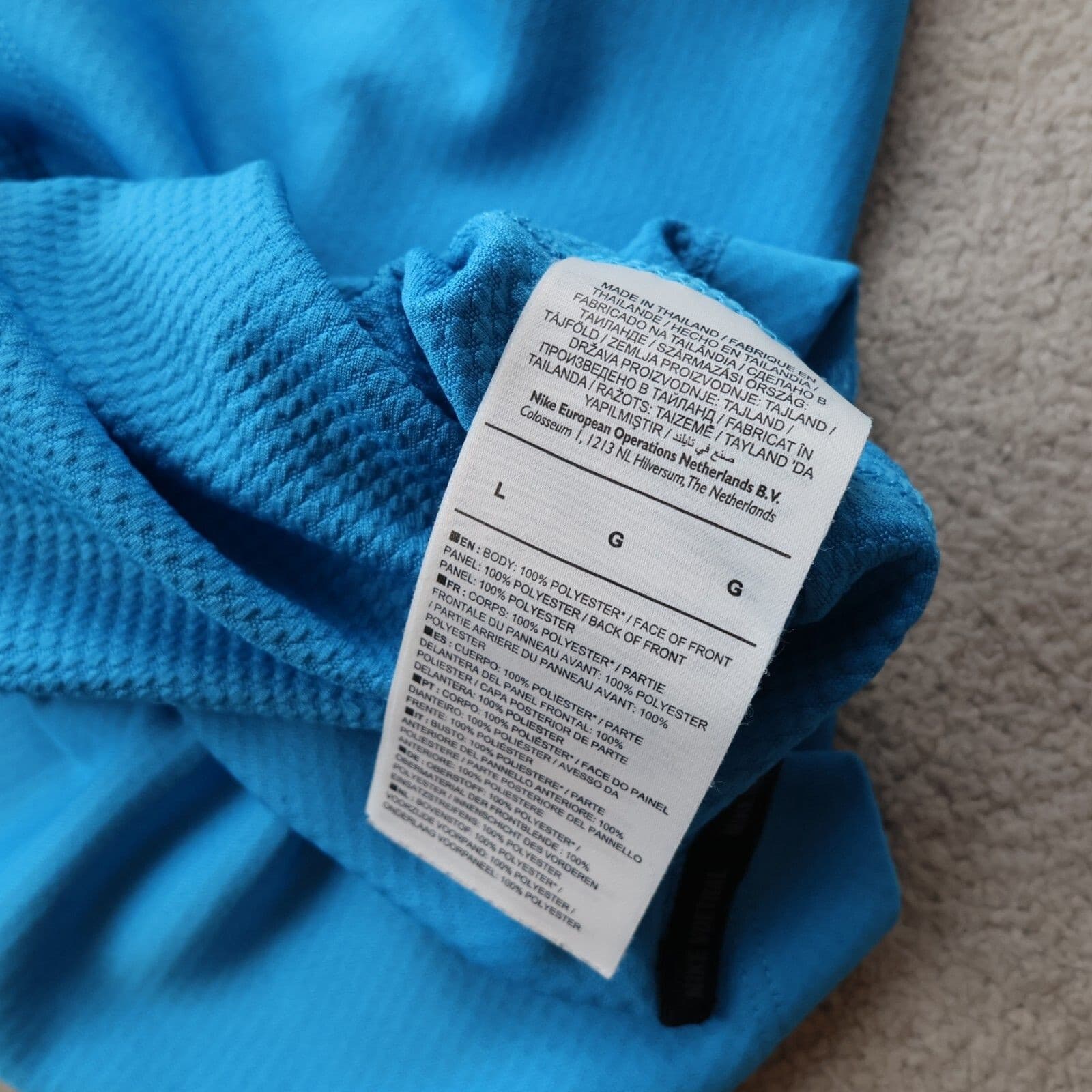 Manchester City Jumper Large Blue Tracksuit Pullover 2014 2015 1/4 Zip Nike photo 13