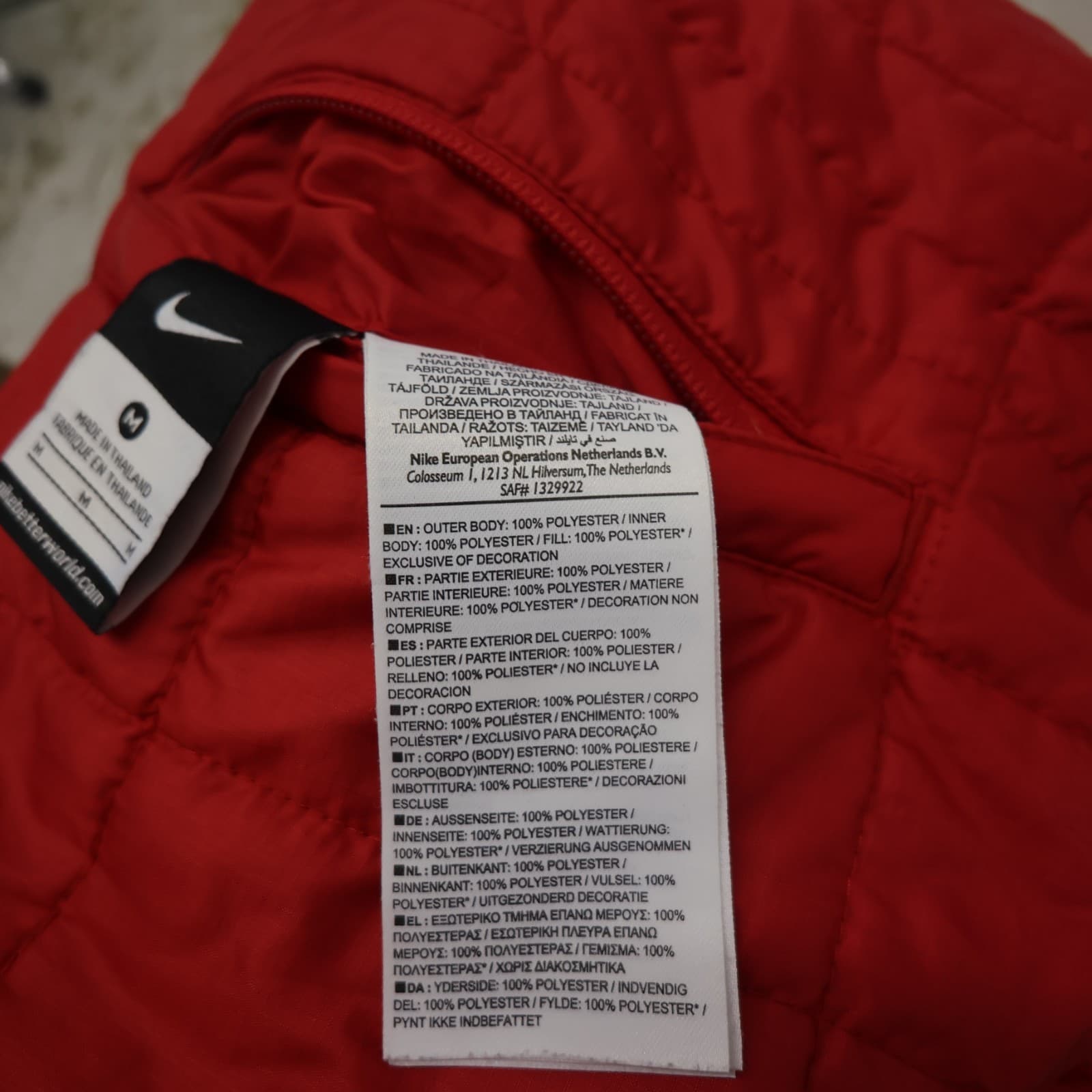 Arsenal Jacket Medium Navy White Red Winter Nike Padded Coat Reversible Puffer photo 17