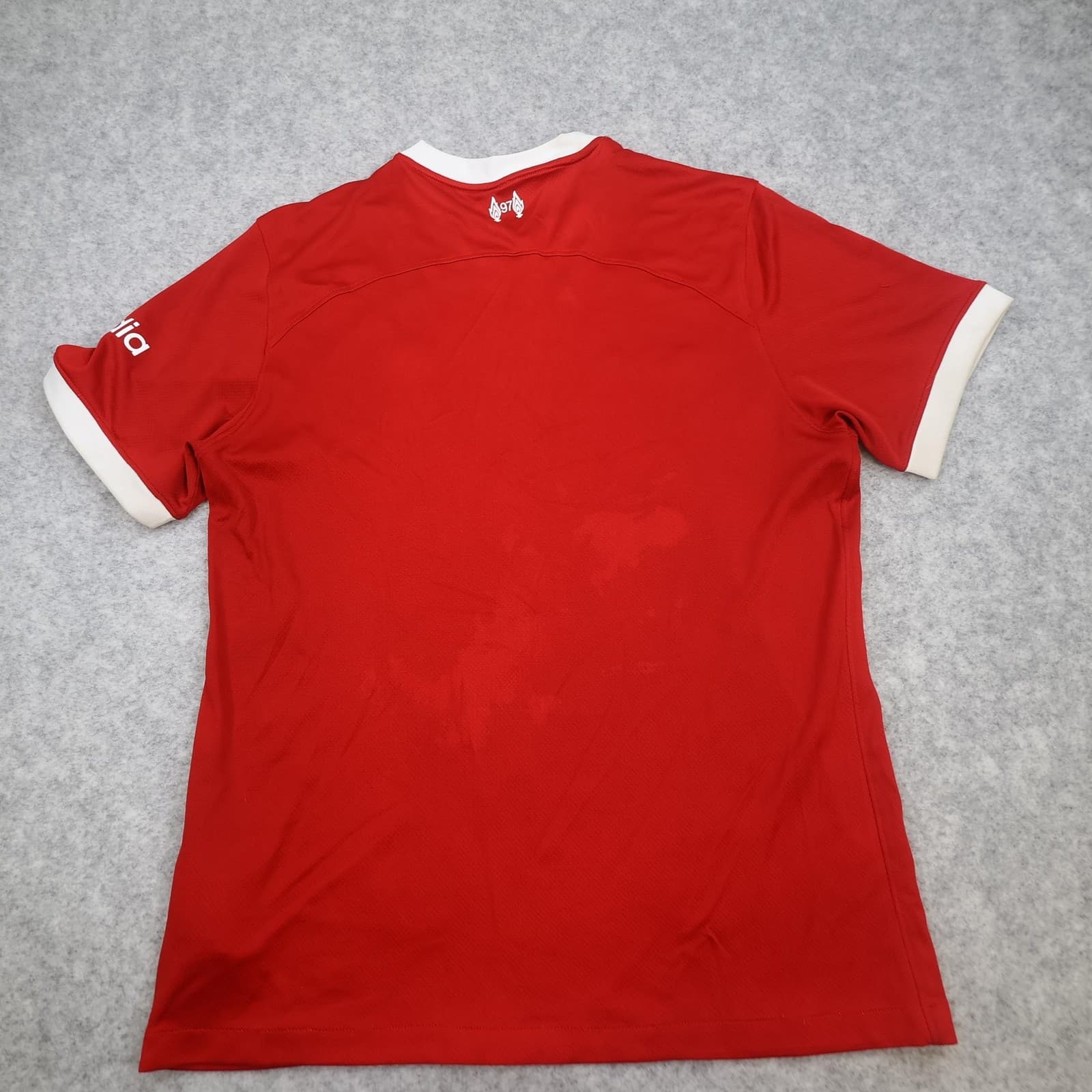 Liverpool Shirt Mens Medium Red Home 2023 2024 Football Nike Standard Chartered photo 2