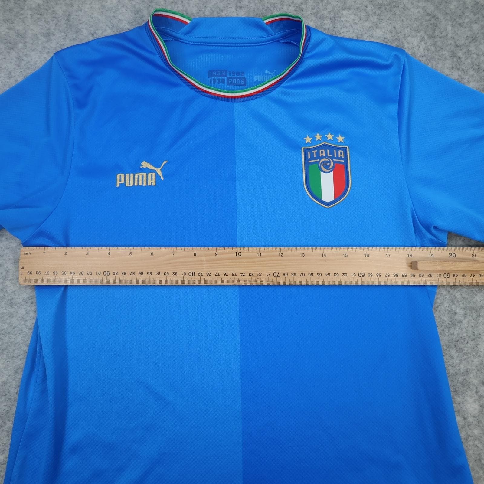 Italy Home Shirt Mens Large Blue 2022 2023 Football Puma Italia Top Jersey photo 8