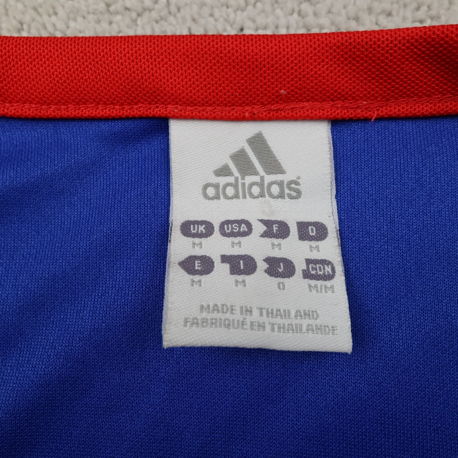 Vintage France Football Shirt Medium Blue Home 2006 2007 Adidas Soccer Jersey photo 5