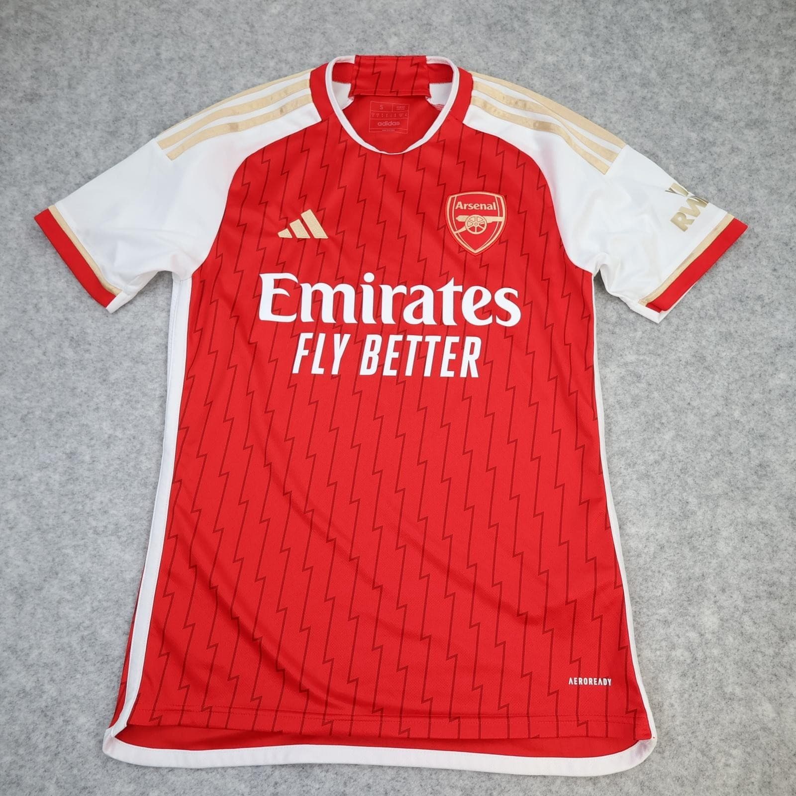 Arsenal Shirt Mens Small Red Home EPL 2023 2024 Adidas Emirates Saka 7 Jersey photo 2