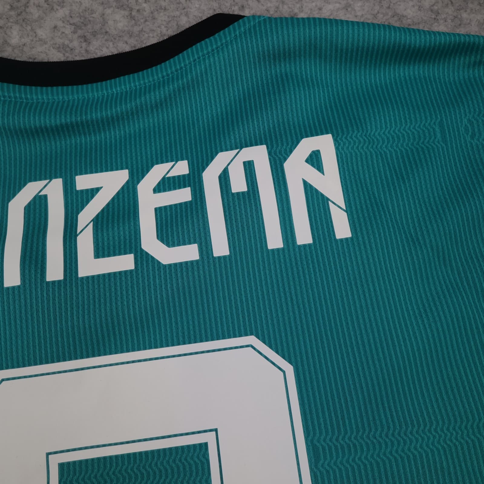 Real Madrid Shirt Extra Large Green Third Kit 2021 2022 Adidas Karim Benzema photo 19