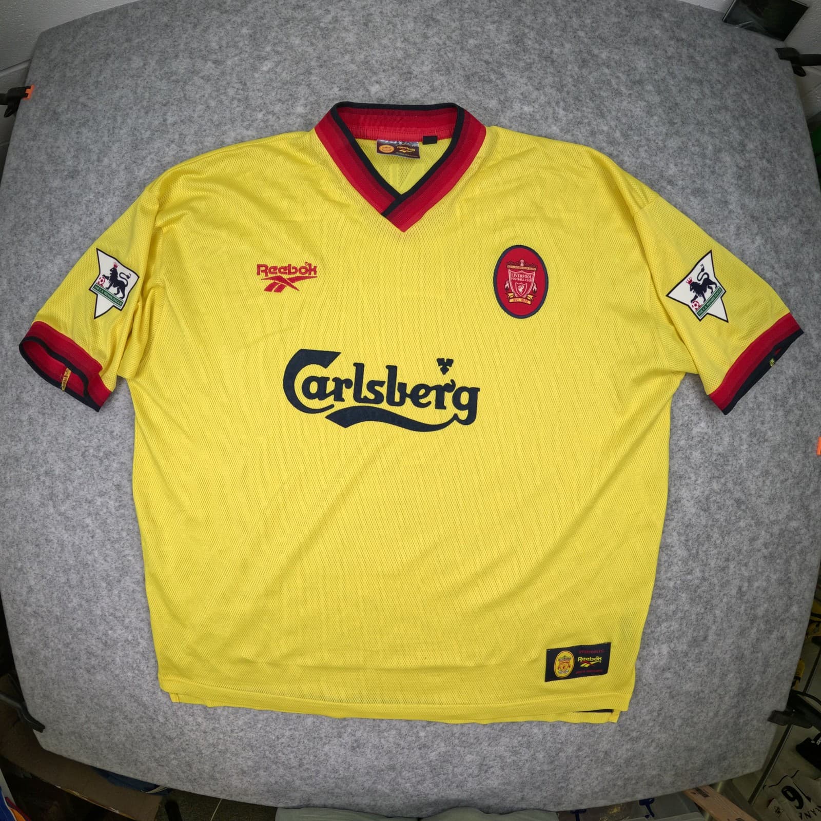 Liverpool Football Shirt 2XL Away 1997 1999 Reebok 46/48 McManaman Soccer Jersey photo 2