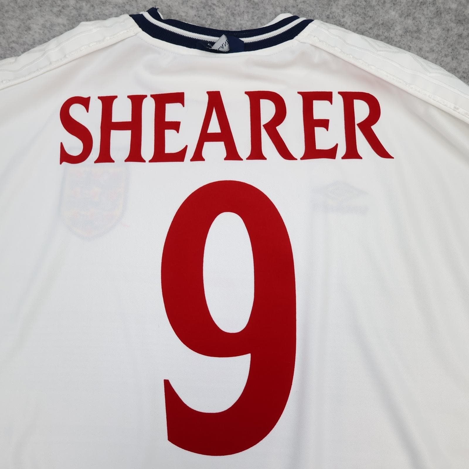 Vintage England Home Shirt Mens 2XL White 1999 2001 Football Umbro Shearer 9 photo 3