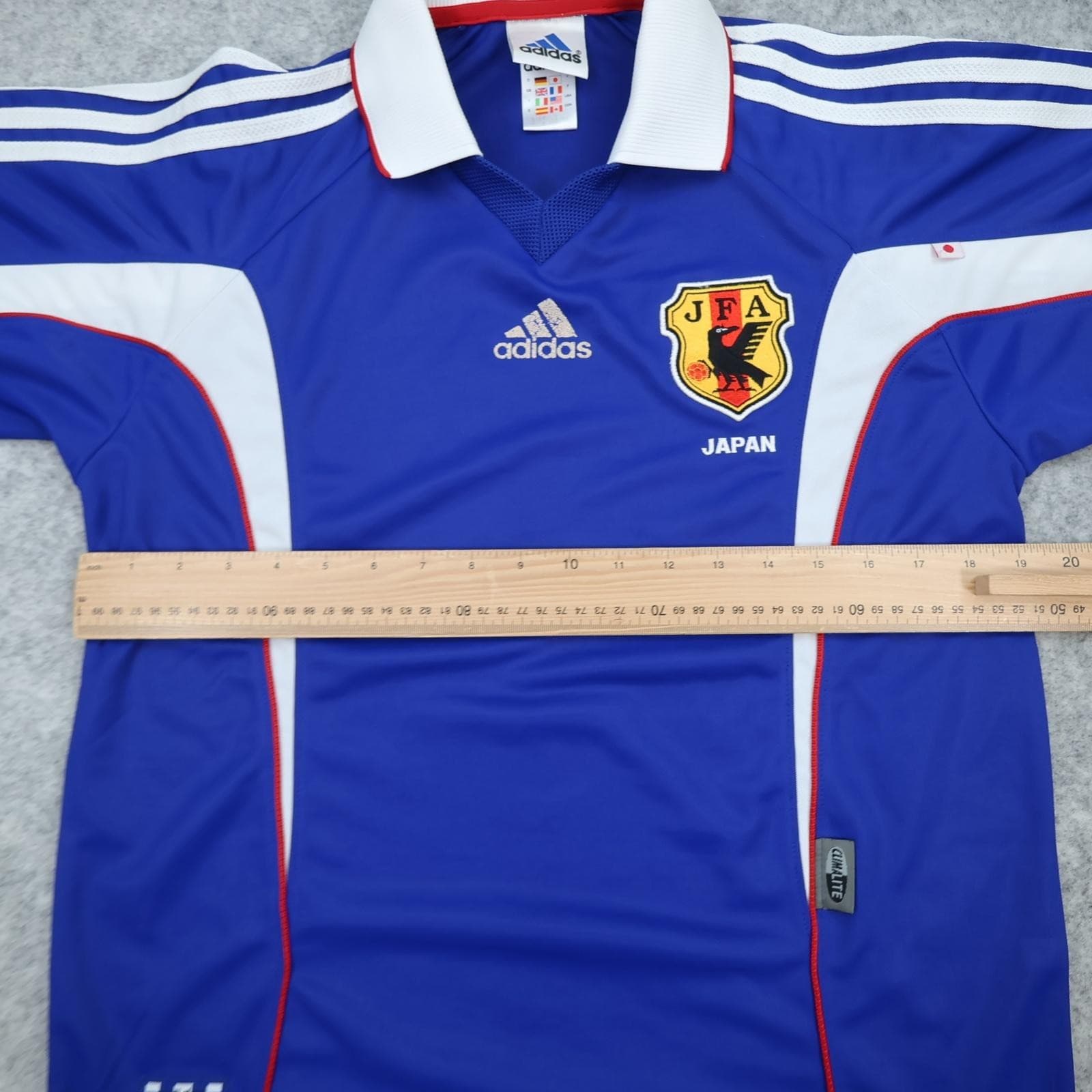 Vintage Japan Home Shirt Mens Medium Blue 2000 2002 Football Adidas JFA Jersey photo 8