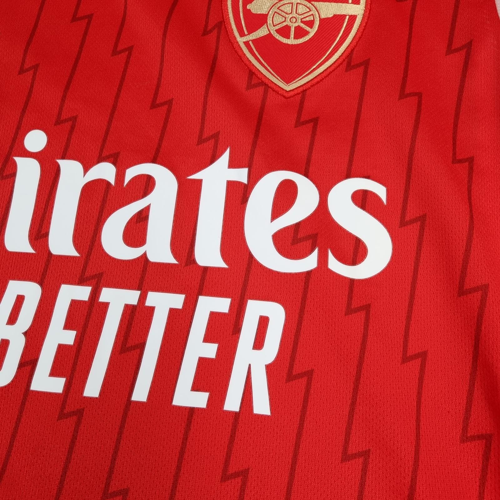 Arsenal Shirt Mens Small Red Home EPL 2023 2024 Adidas Emirates Saka 7 Jersey photo 5
