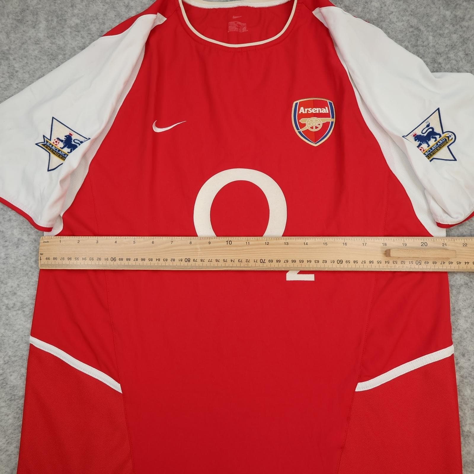 Vintage Arsenal Shirt Mens XL Red Home 2002 2004 Invincibles Nike O2 Vieira 4 photo 13