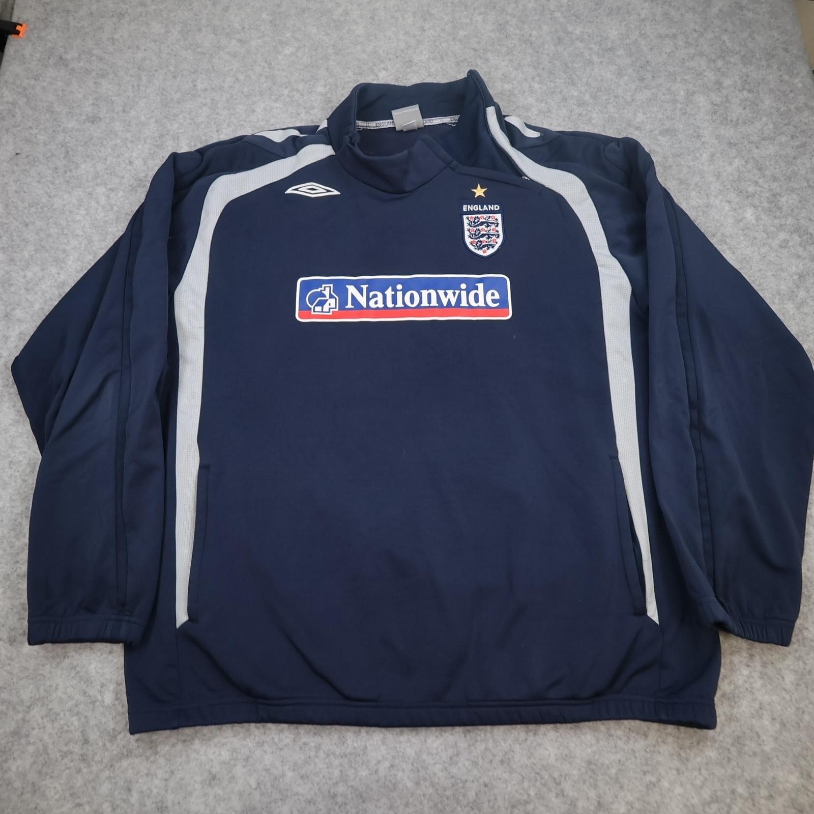 England Training Drill Top Mens 3XL Blue Long Sleeve 2007 2009 Umbro