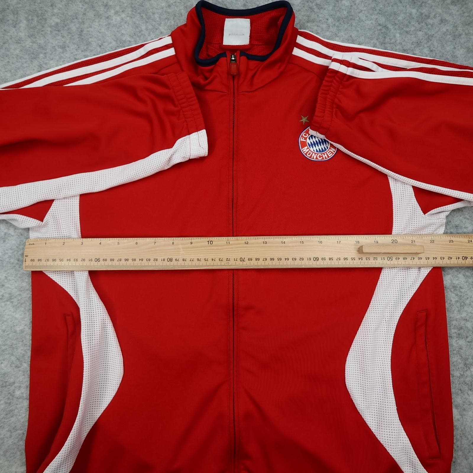 Bayern Munich Jacket Mens Extra Large Red 2005 2006 Football Adidas Track Top photo 7
