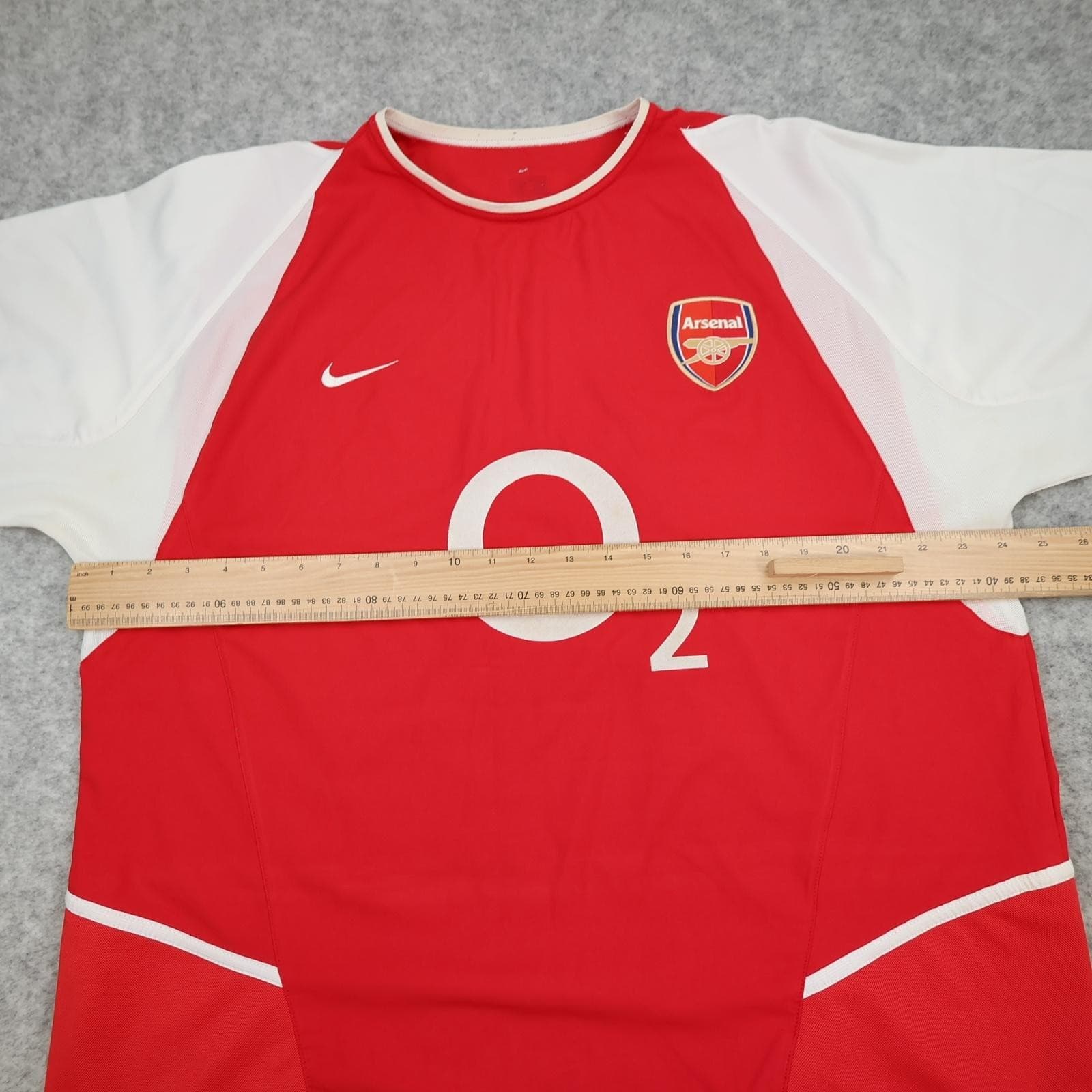 Vintage Arsenal Shirt Mens 2XL Red Home 2002 2004 EPL Football Nike O2 Vieira 4 photo 14