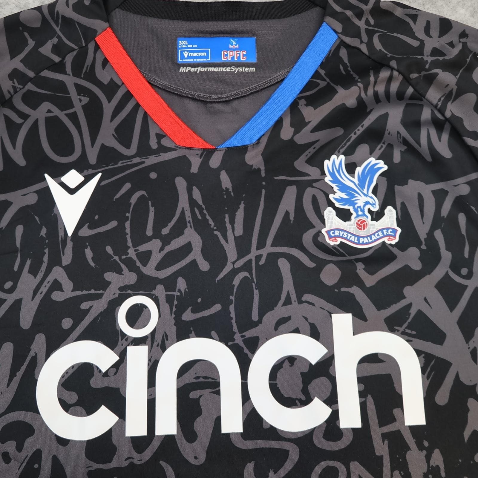 Crystal Palace Shirt Mens 3XL Black Third 2023 2024 Macron Cinch Eze 10 photo 7