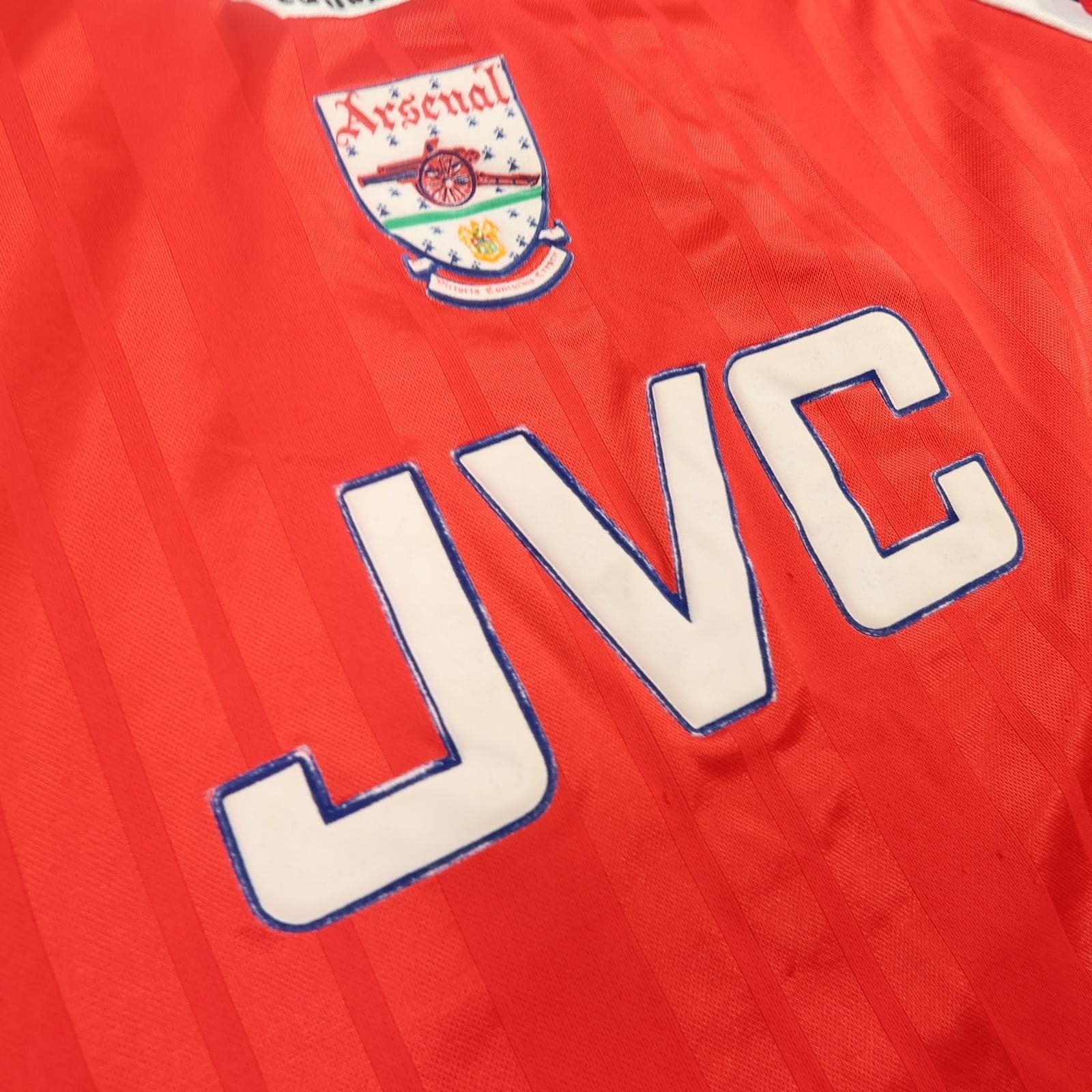 Vintage Arsenal Shirt Mens Medium Red Home 1992 1994 Adidas JVC Jersey UK photo 9
