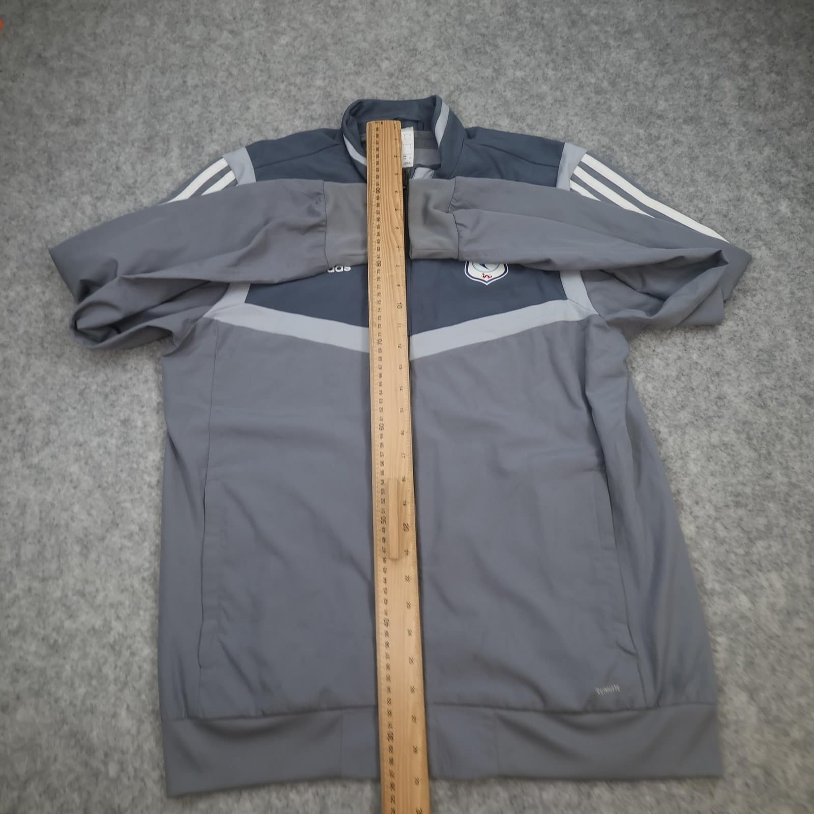 Cardiff City Jacket Mens Large Grey EFL Football Adidas Track Top 2019 2020 photo 8