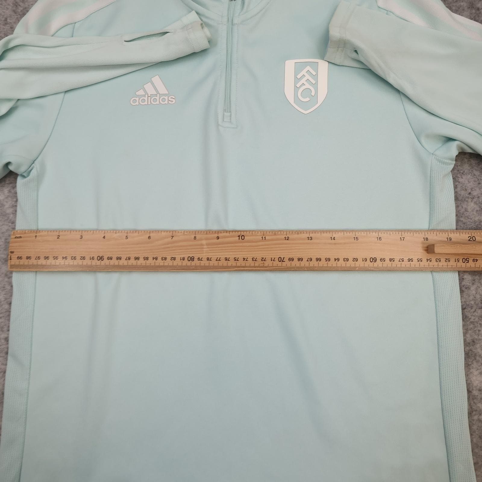 Fulham Training Top Mens Medium Blue Football Adidas Primegreen 1/4 Zip photo 7