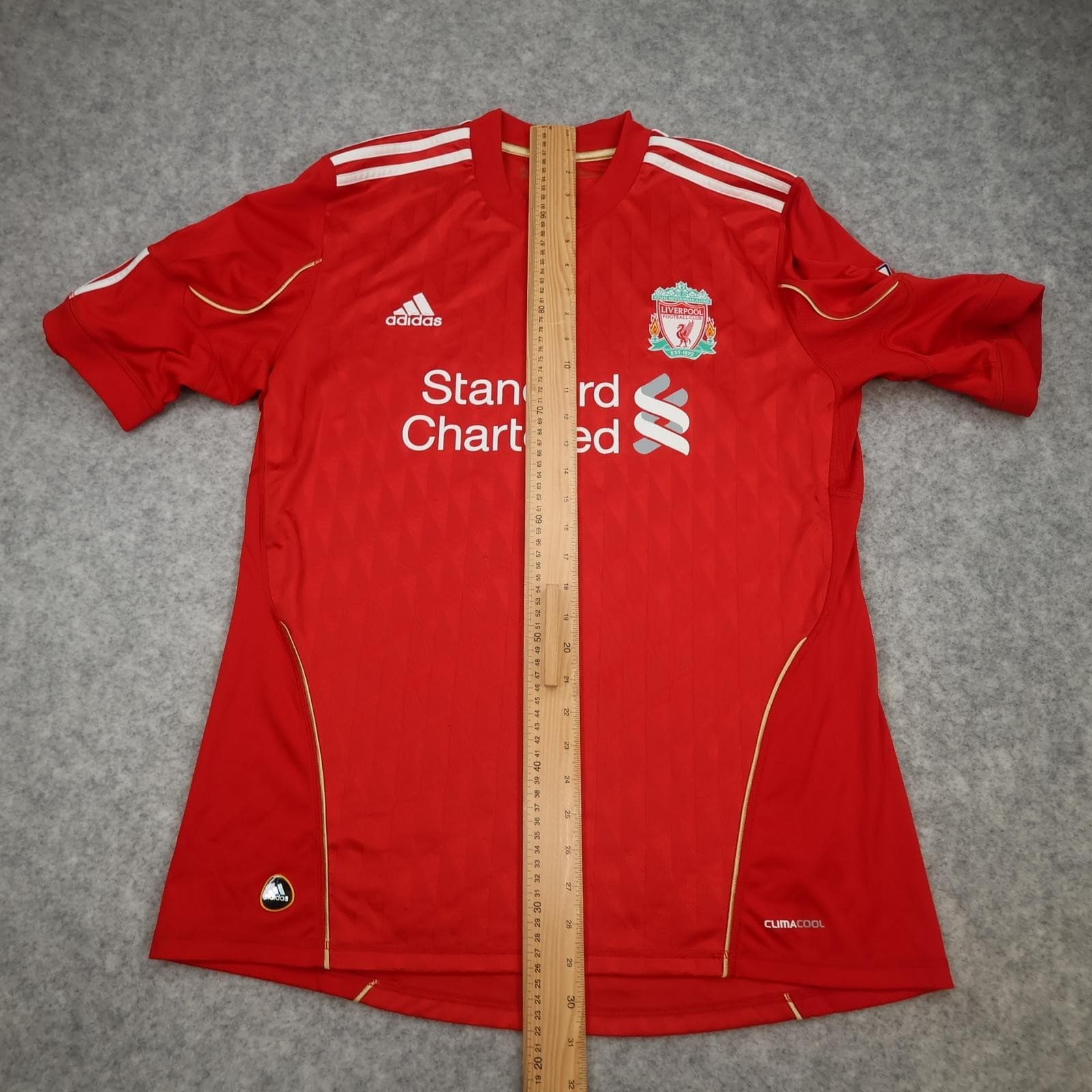 Liverpool Shirt Mens Large Red Home 2010 2012 EPL Football Adidas Torres 9 photo 15