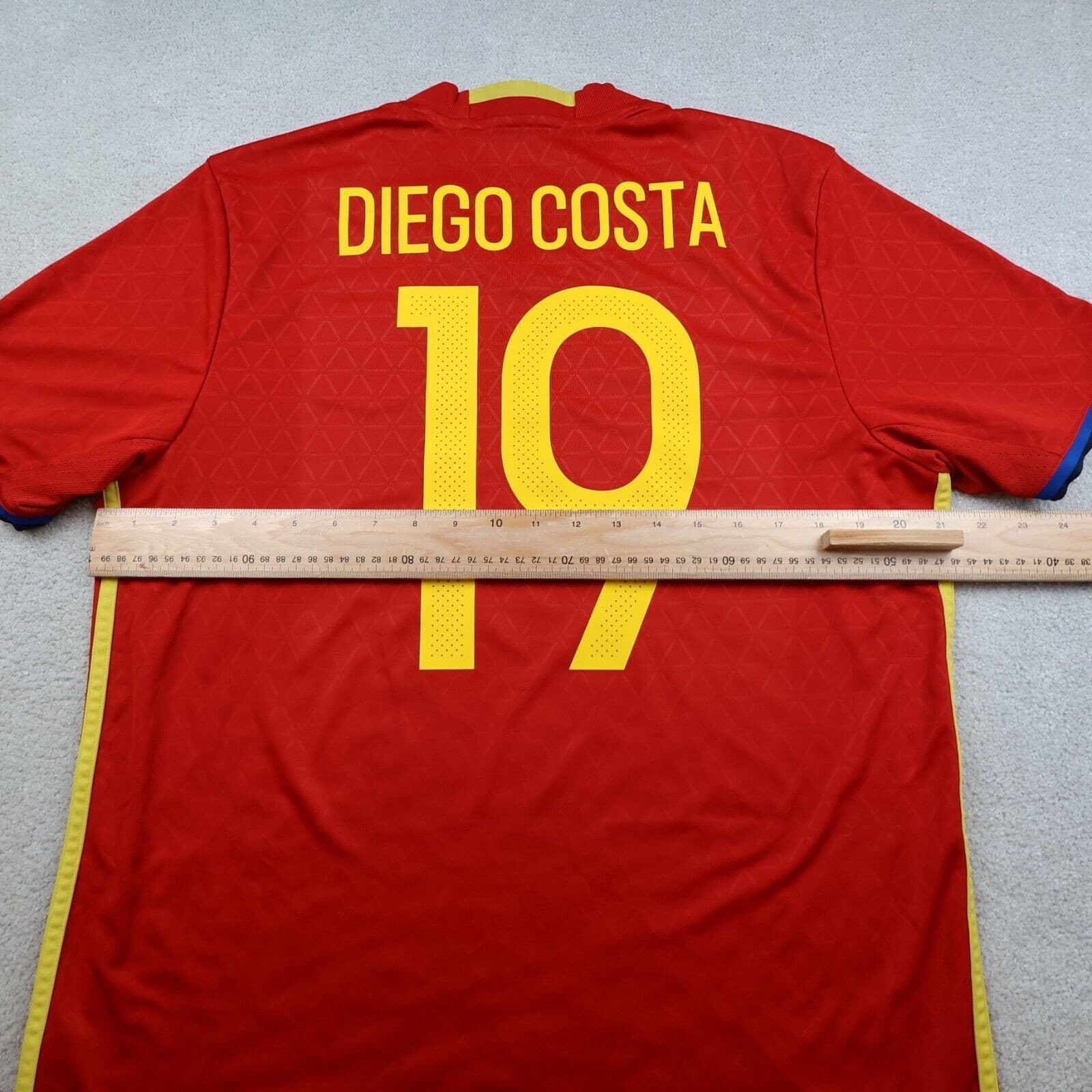 Spain Football Shirt Large Red Home Adidas 2016 2017 España Jersey Diego Costa photo 9
