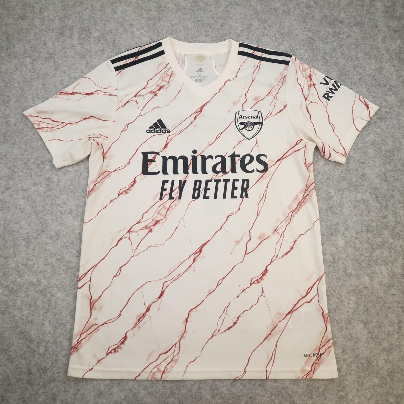 Arsenal Away Shirt Mens Medium White 2020 2021 Football Adidas Emirates Saka 7 photo 2