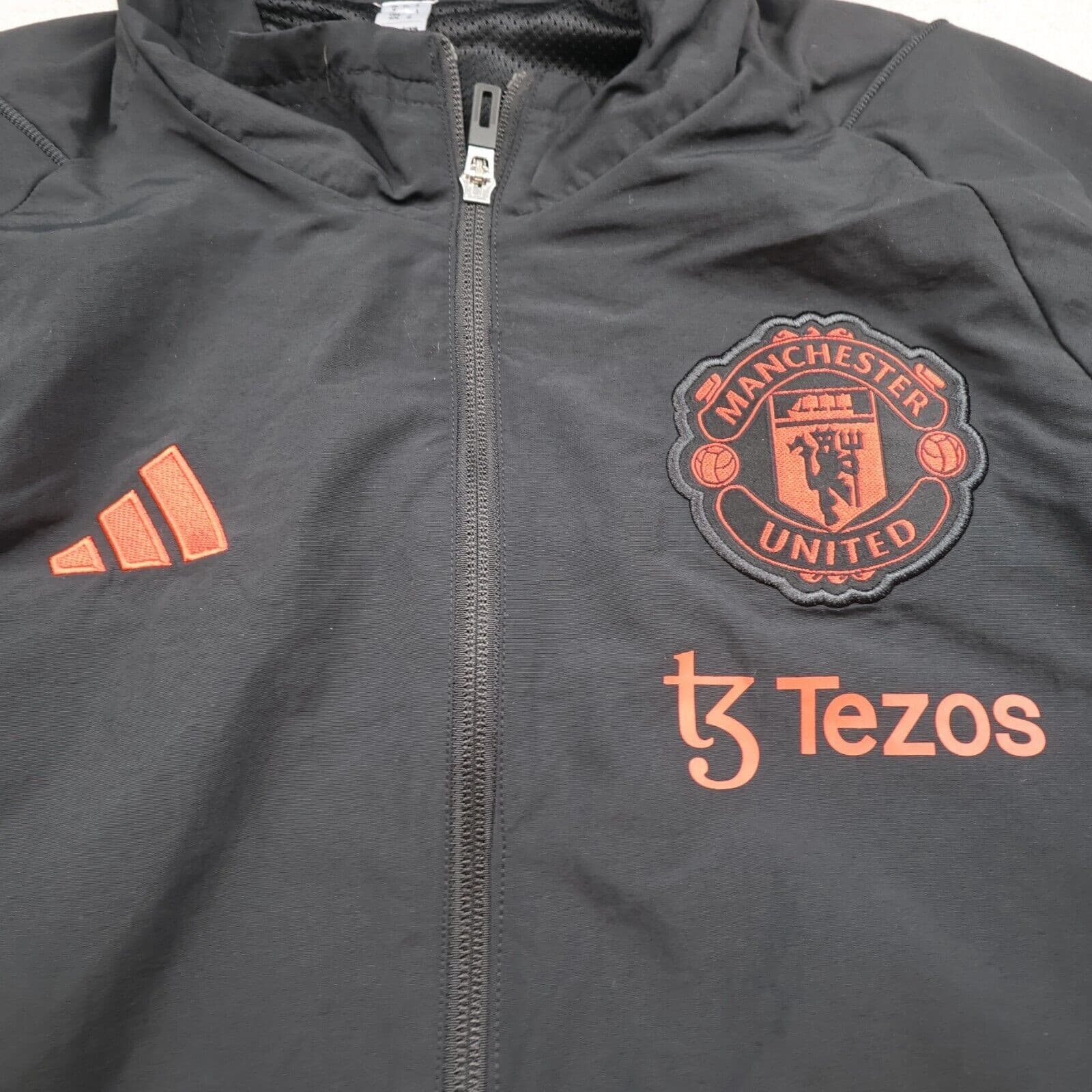 Manchester United Jacket Medium Black Training Tracksuit Adidas 2023 2024 Mens photo 3